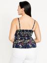fit & flare seersucker peplum top