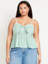 fit & flare seersucker peplum top