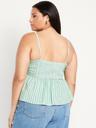 fit & flare seersucker peplum top