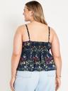 fit & flare seersucker peplum top