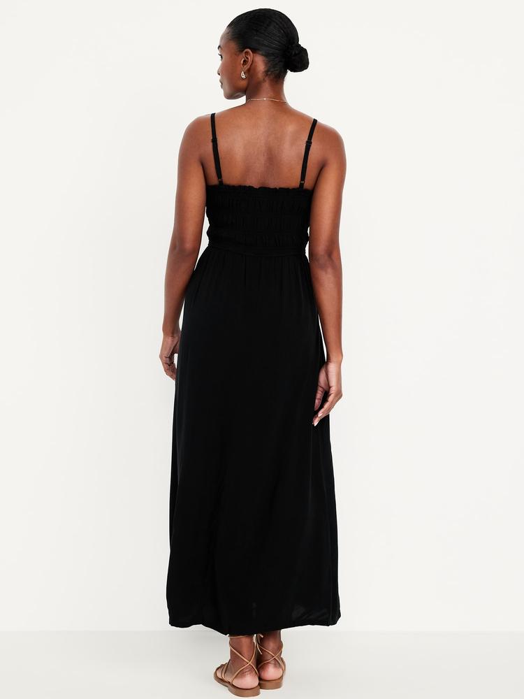 fit & flare sleeveless maxi dress