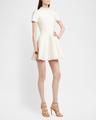 fit-flare knit mini dress
