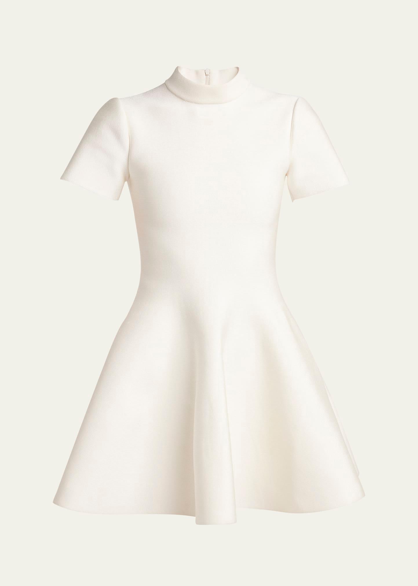 fit-flare knit mini dress