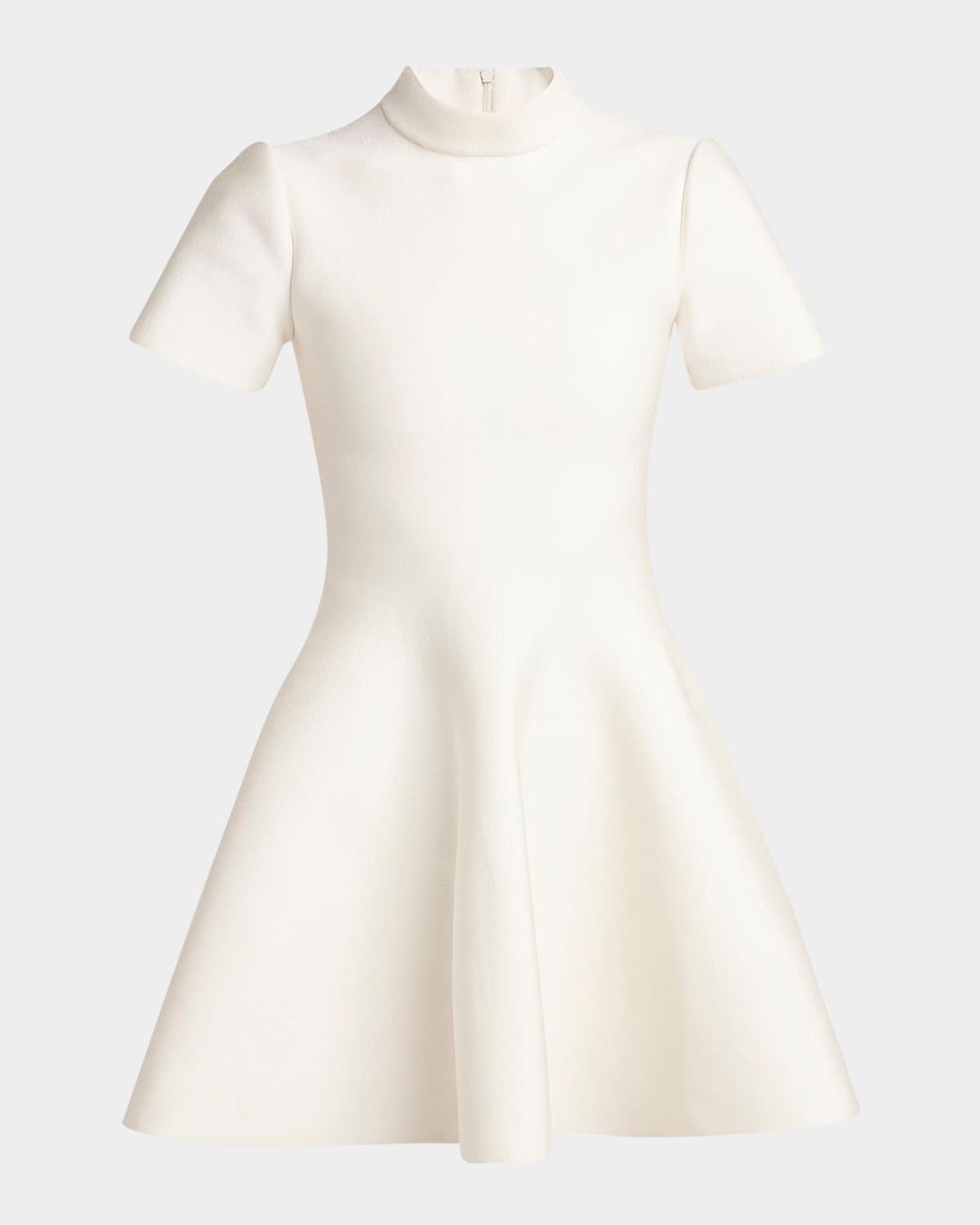 fit-flare knit mini dress