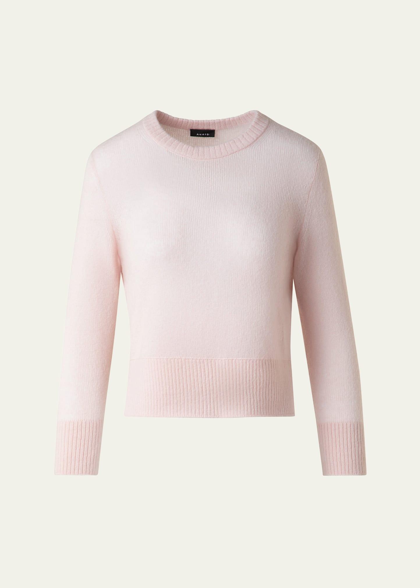 fitted cashmere silk sweater