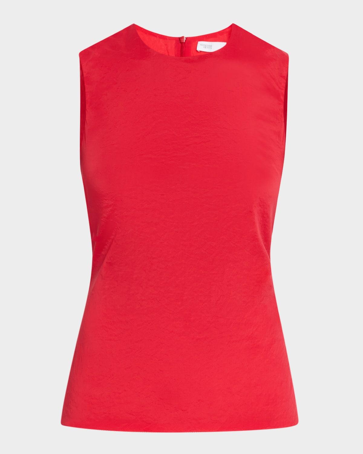 fitted crewneck tank top