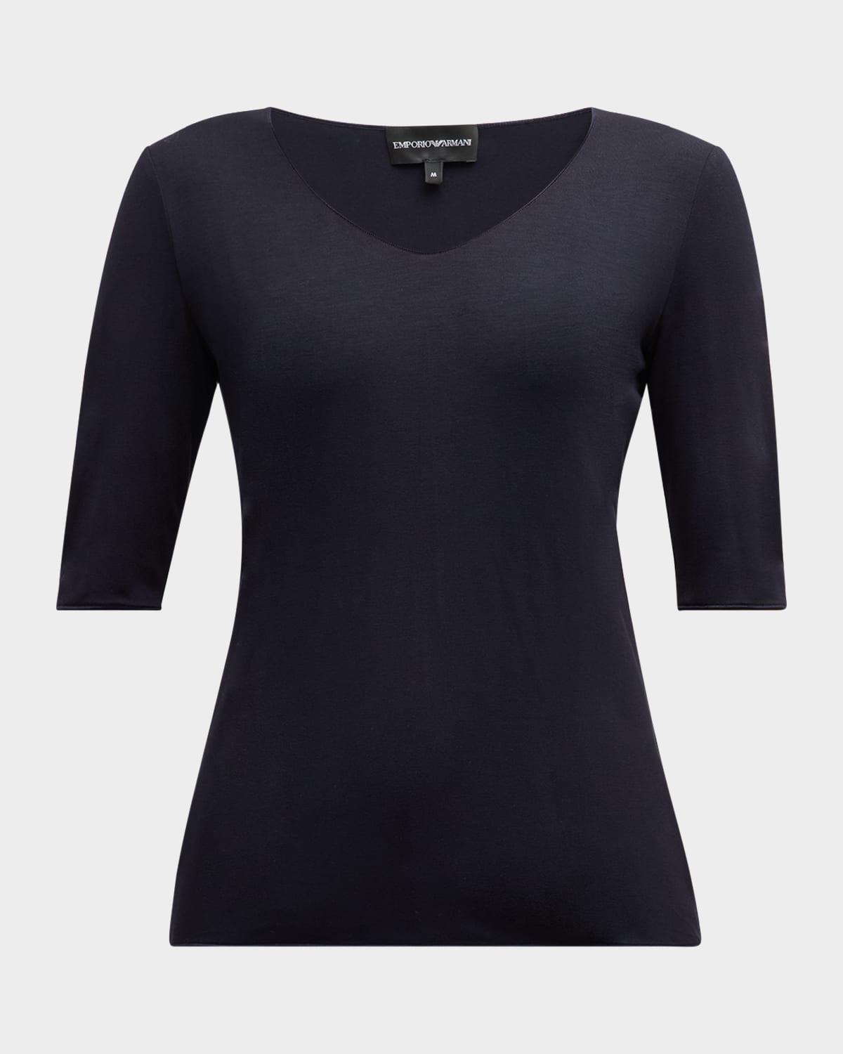 fitted jersey top