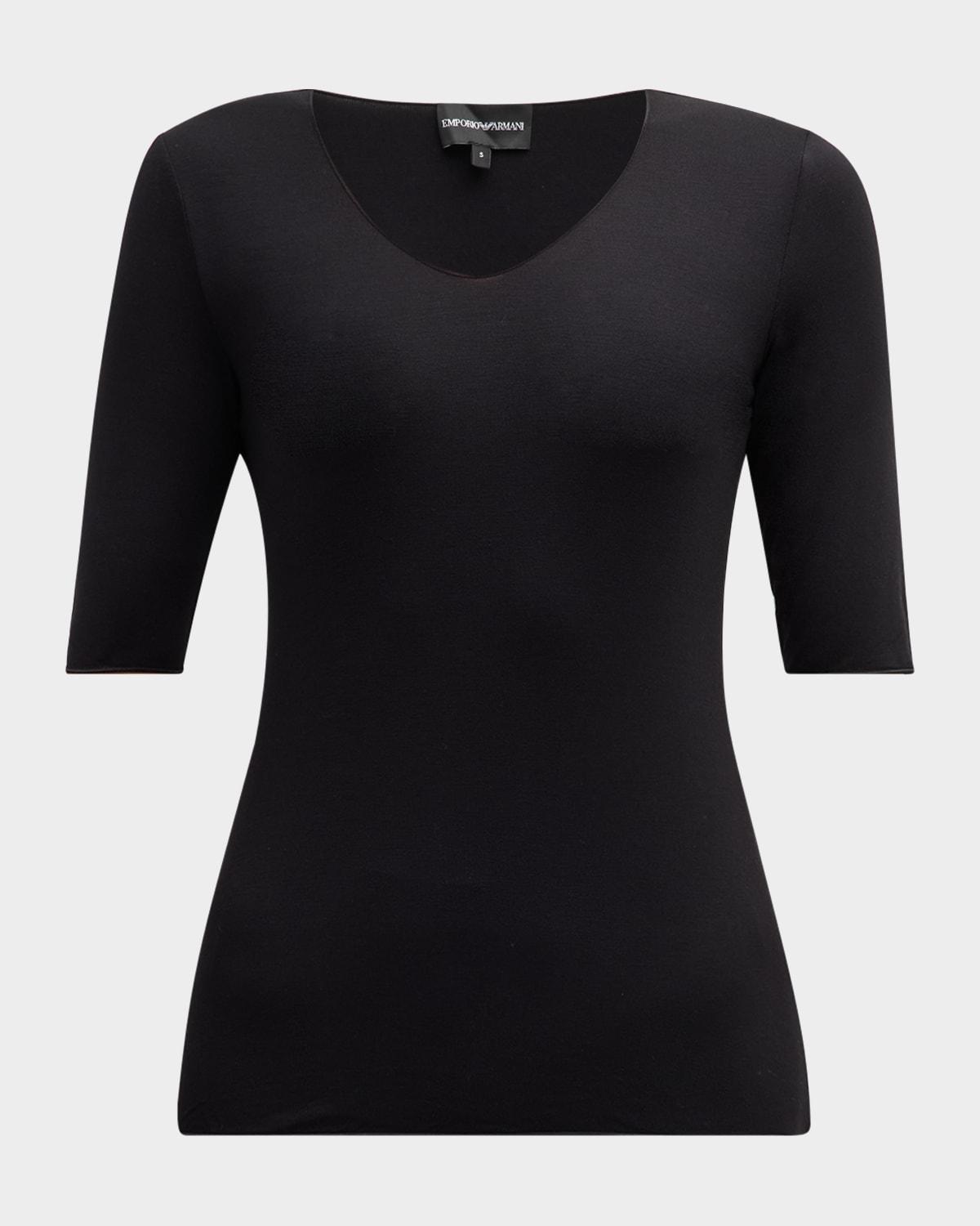 fitted jersey top