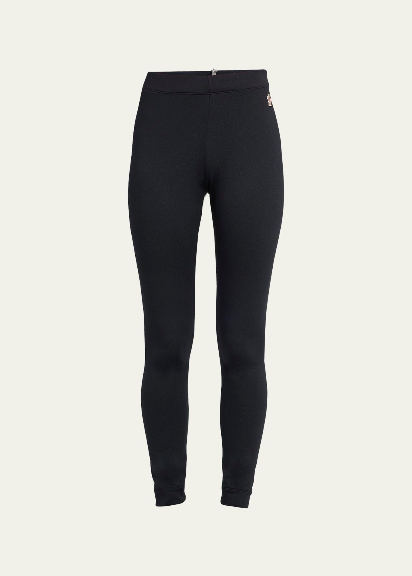 fitted leggings with logo detail