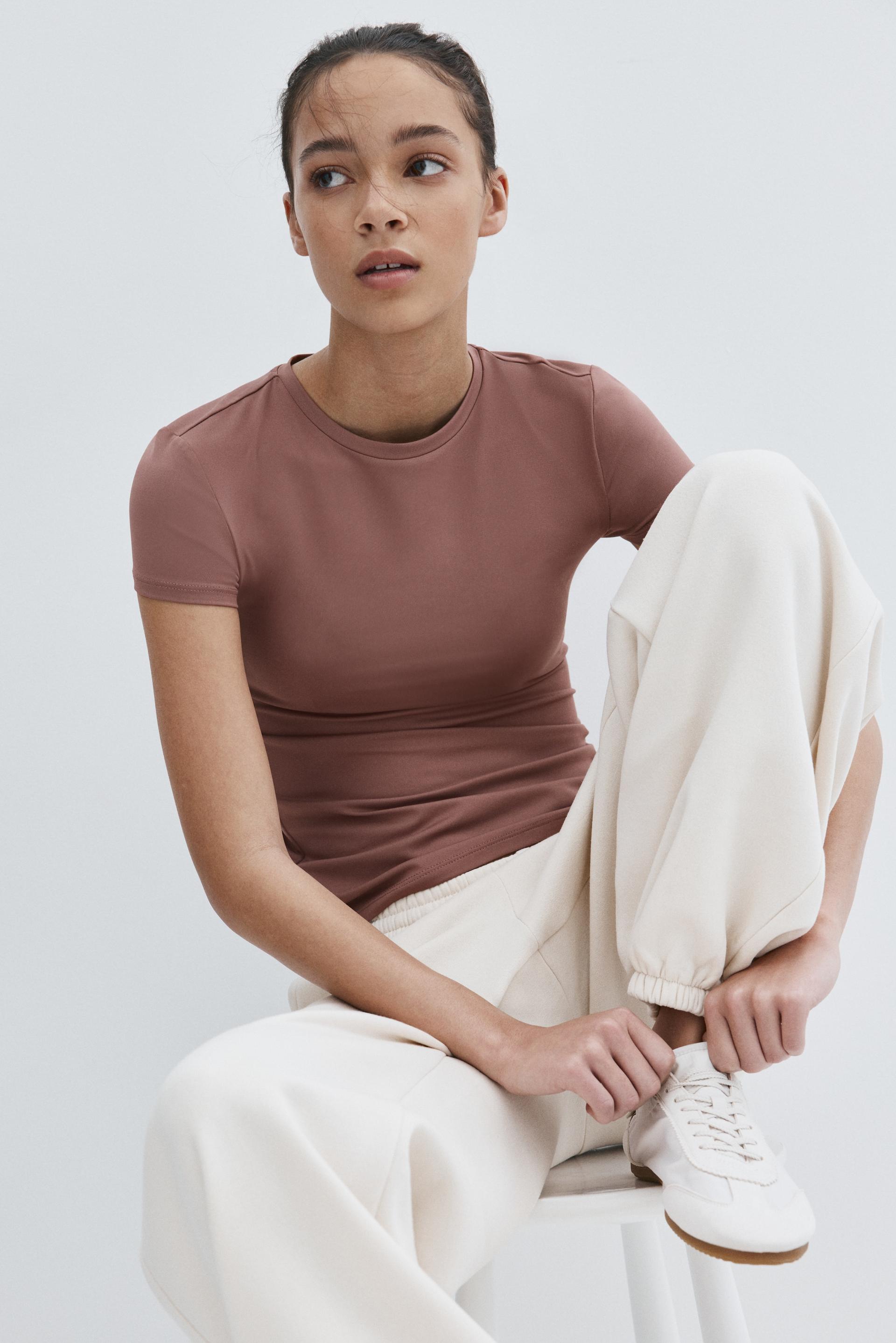 fitted microfiber t-shirt