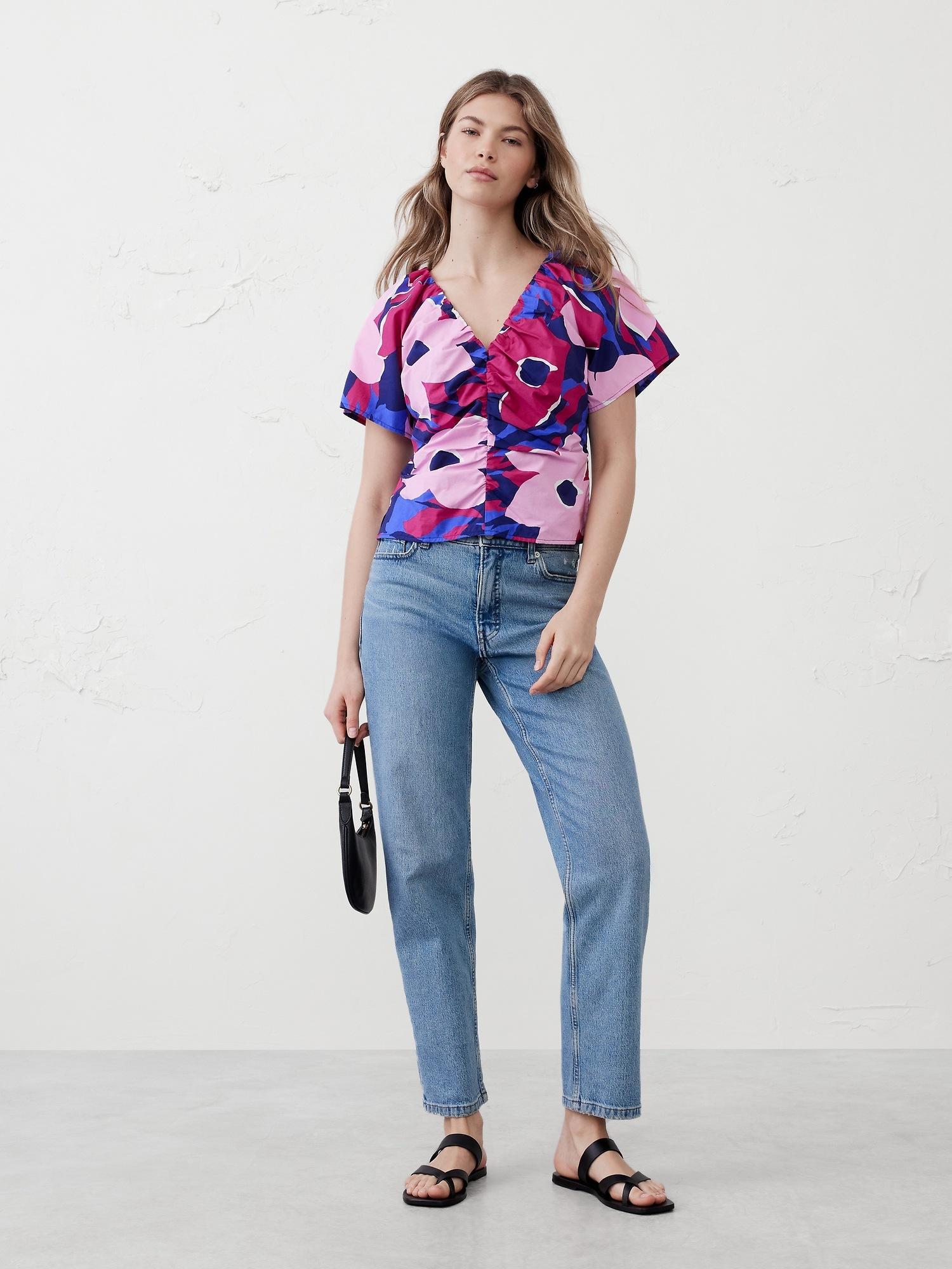 fitted poplin top
