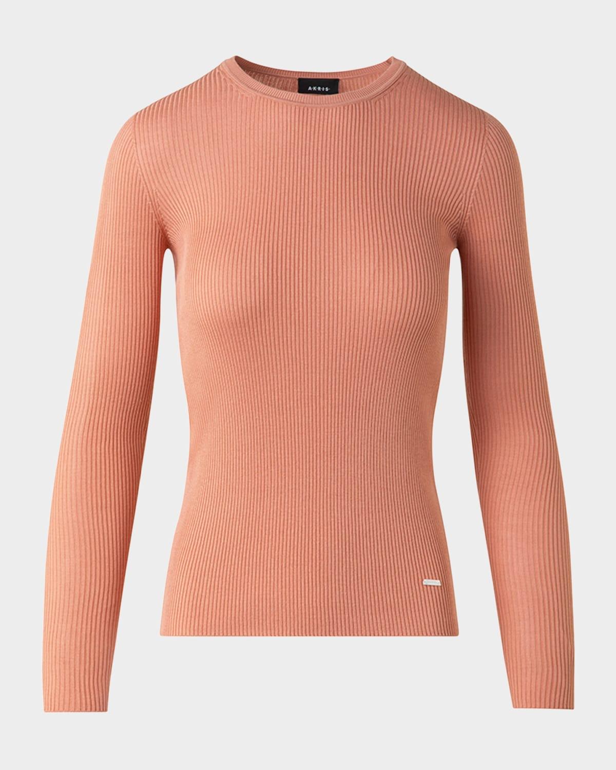 fitted rib-knit sweater