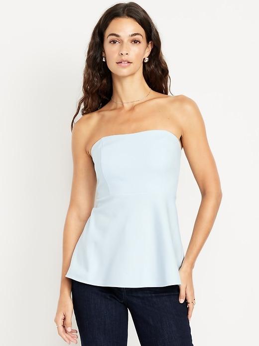 fitted strapless top
