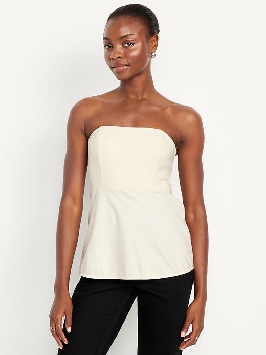 fitted strapless top