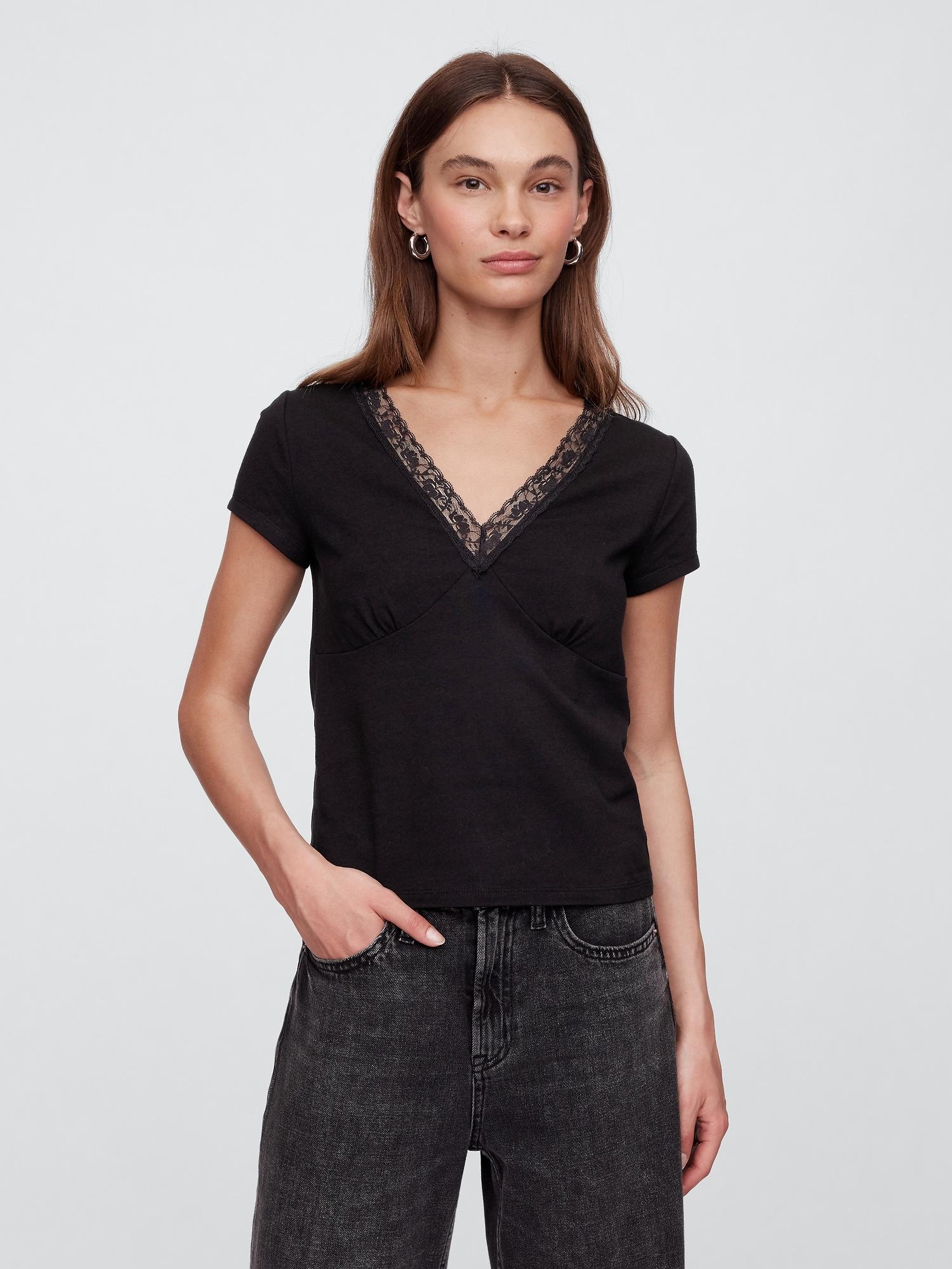 fitted v-neck top