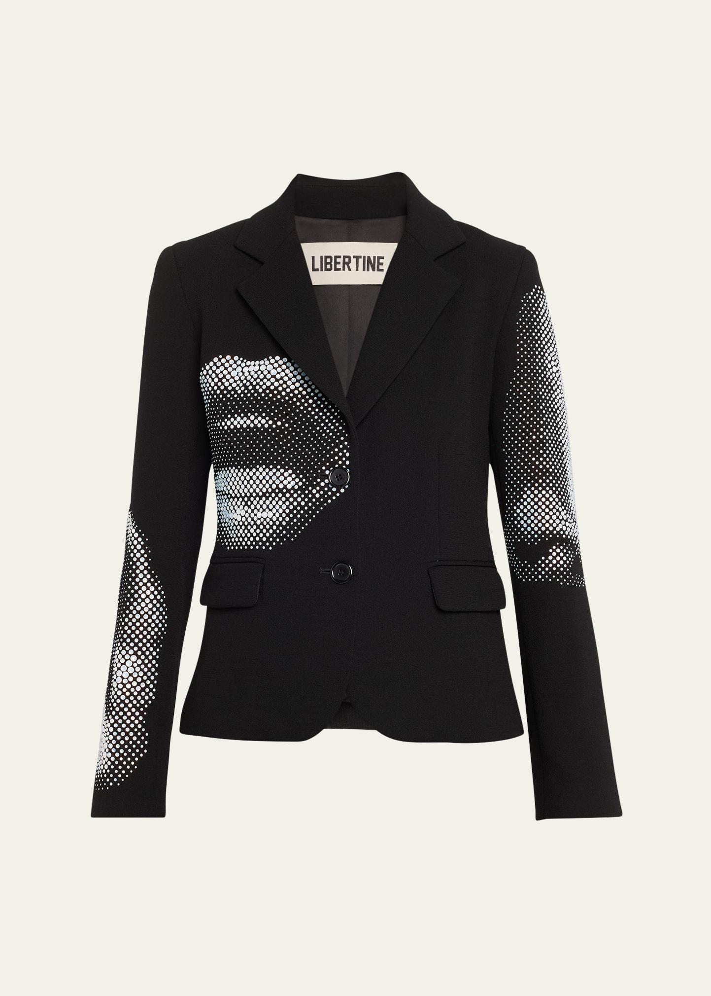 five senses crystal single-breasted blazer