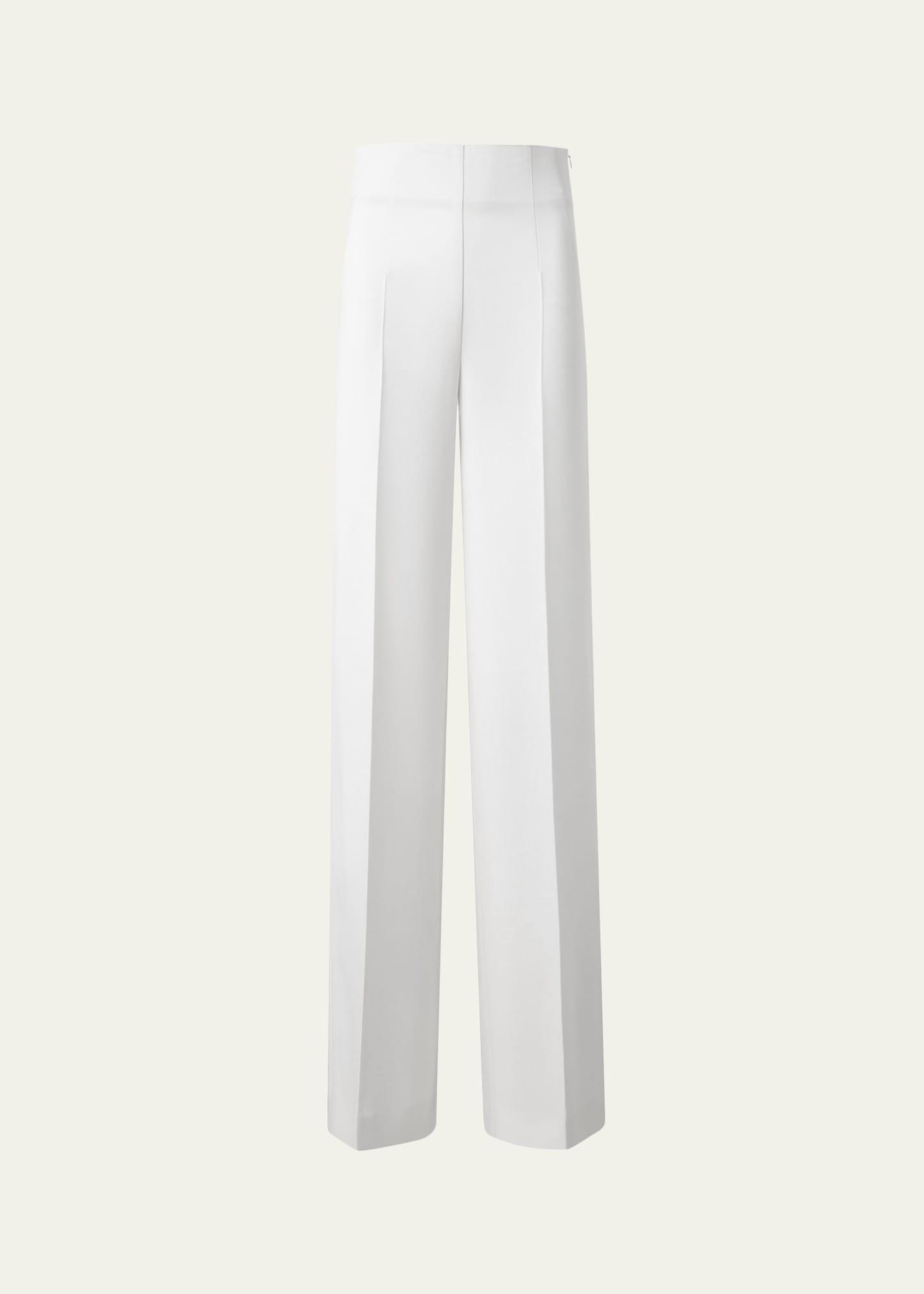 fiyki wide leg wool double-face pants