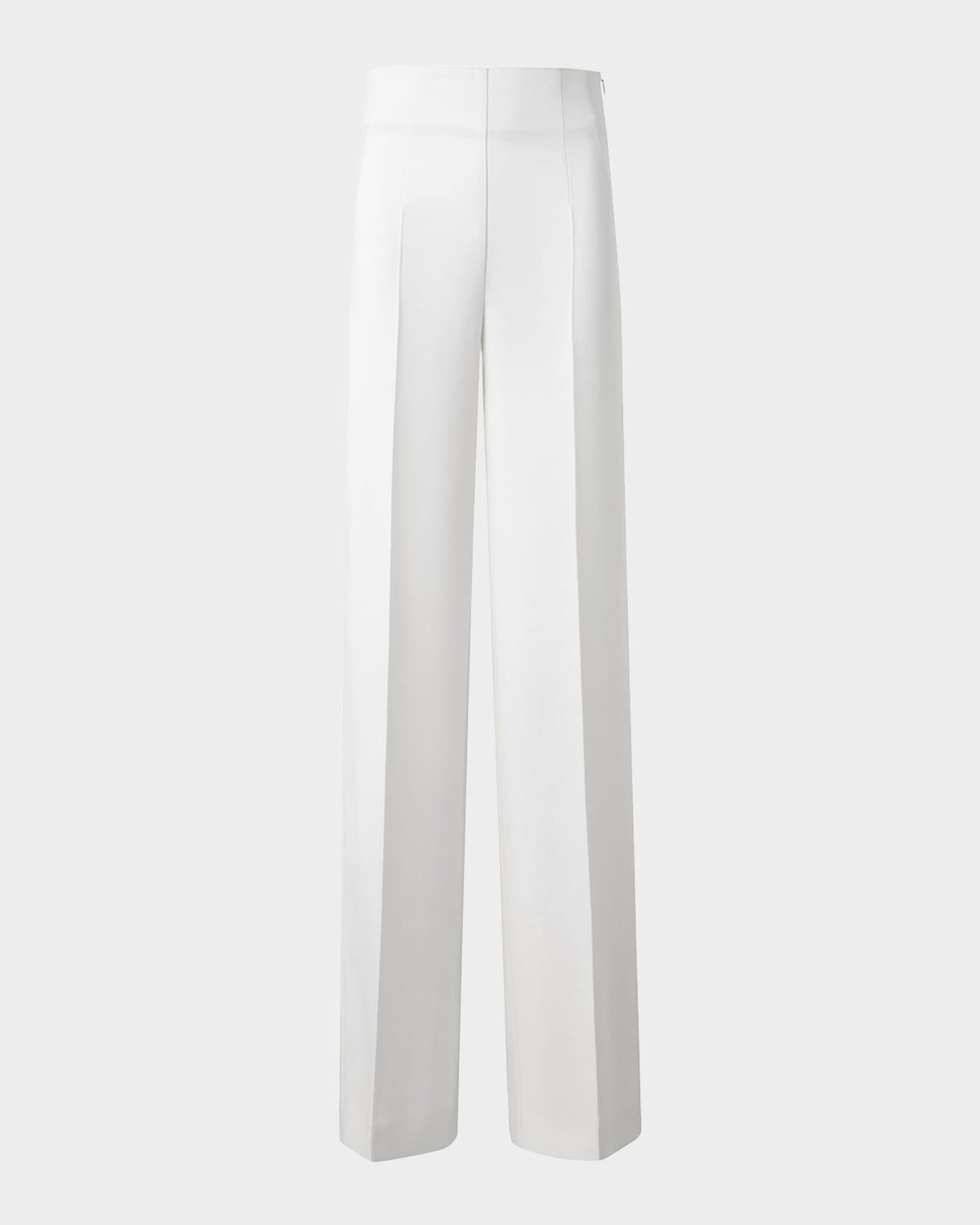 fiyki wide leg wool double-face pants