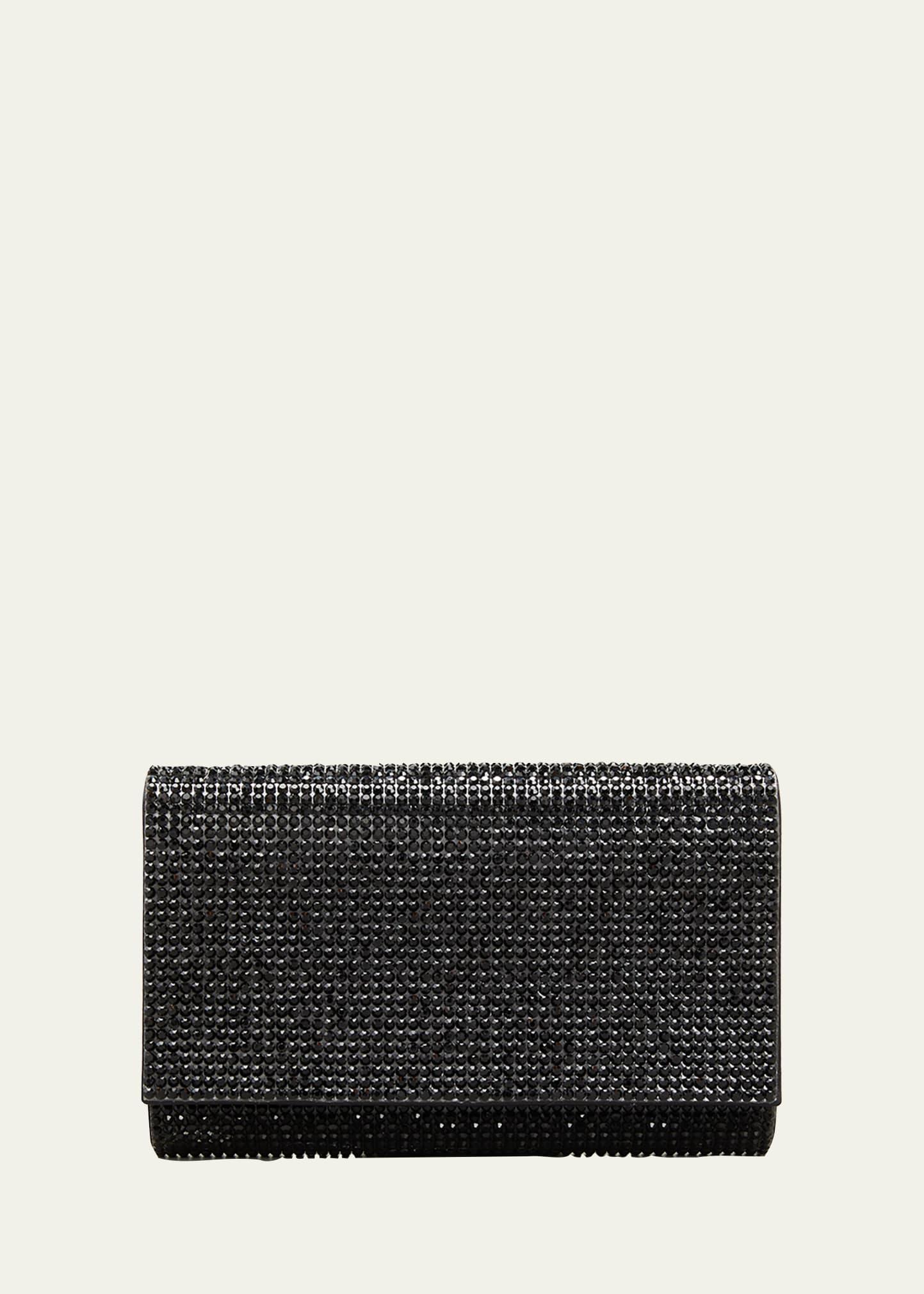 fizzy crystal flap clutch bag