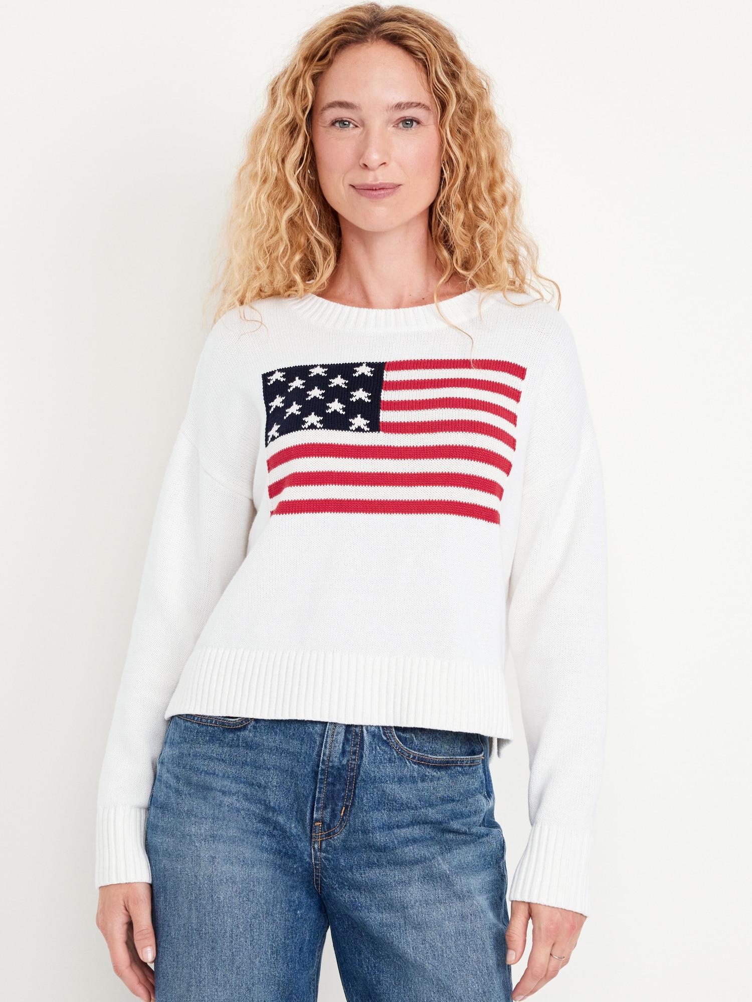 flag-graphic sweater
