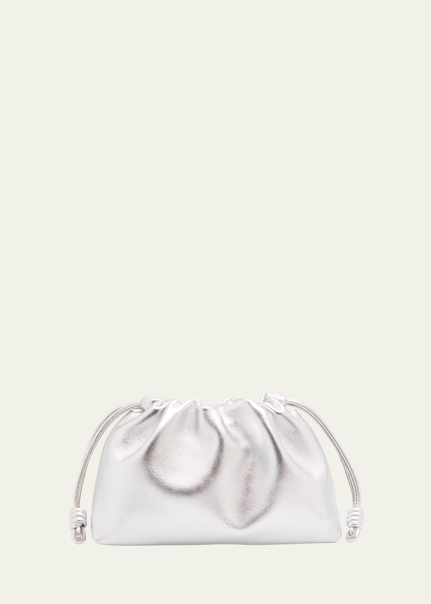 flamenco metallic leather shoulder bag