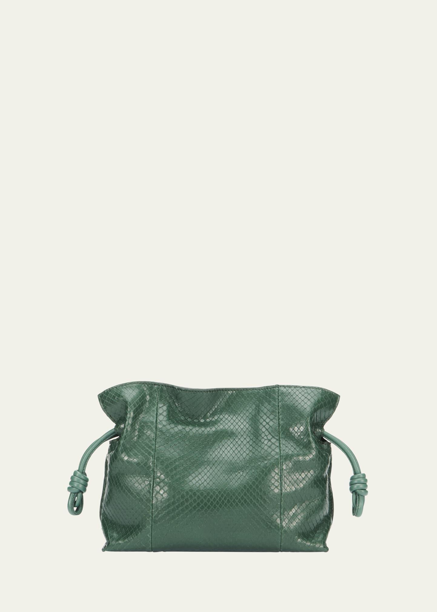 flamenco mini clutch bag in python