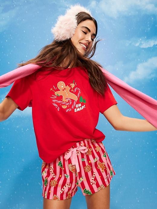 flannel boxer pajama shorts for women