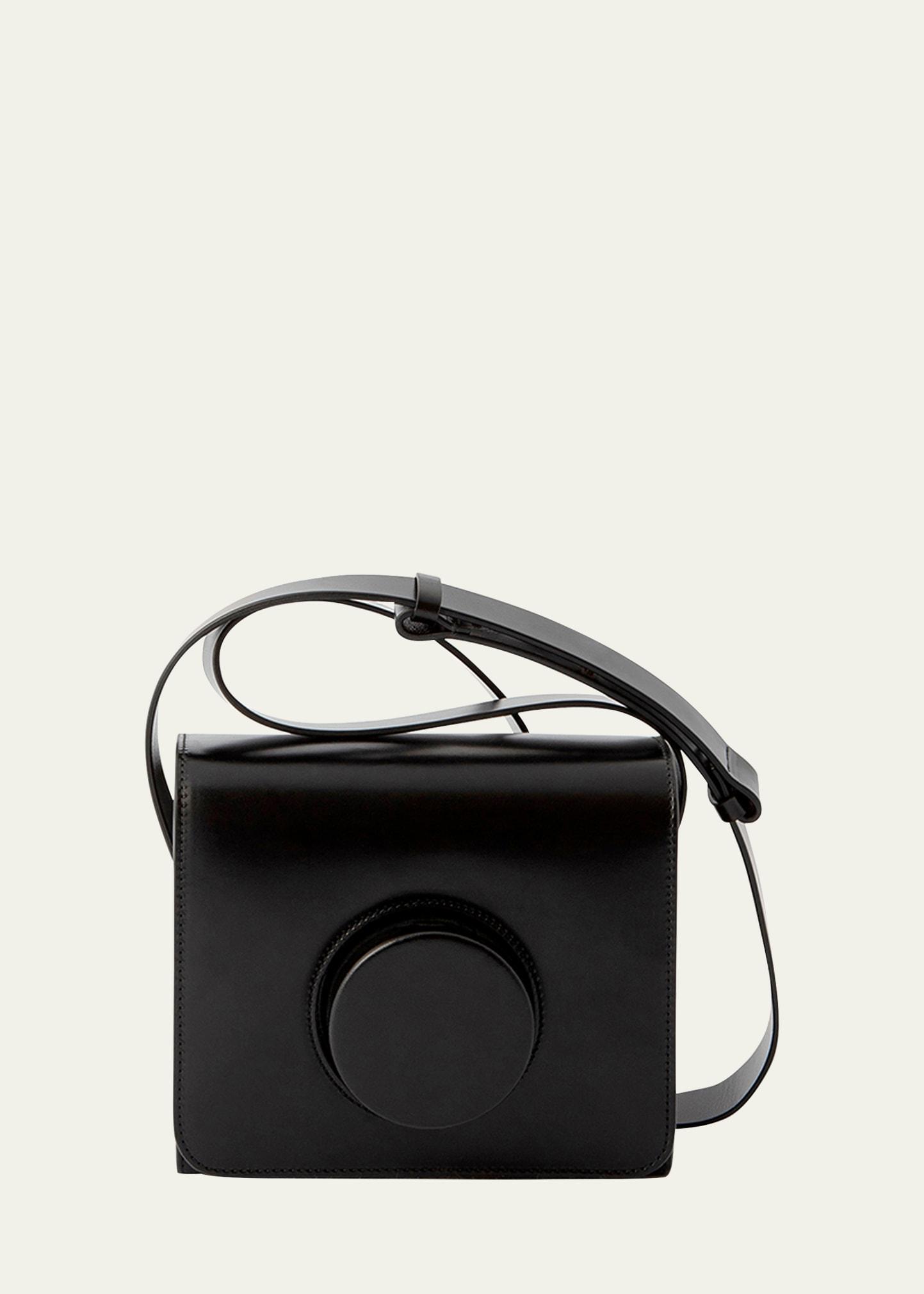 flap leather camera crossbody bag