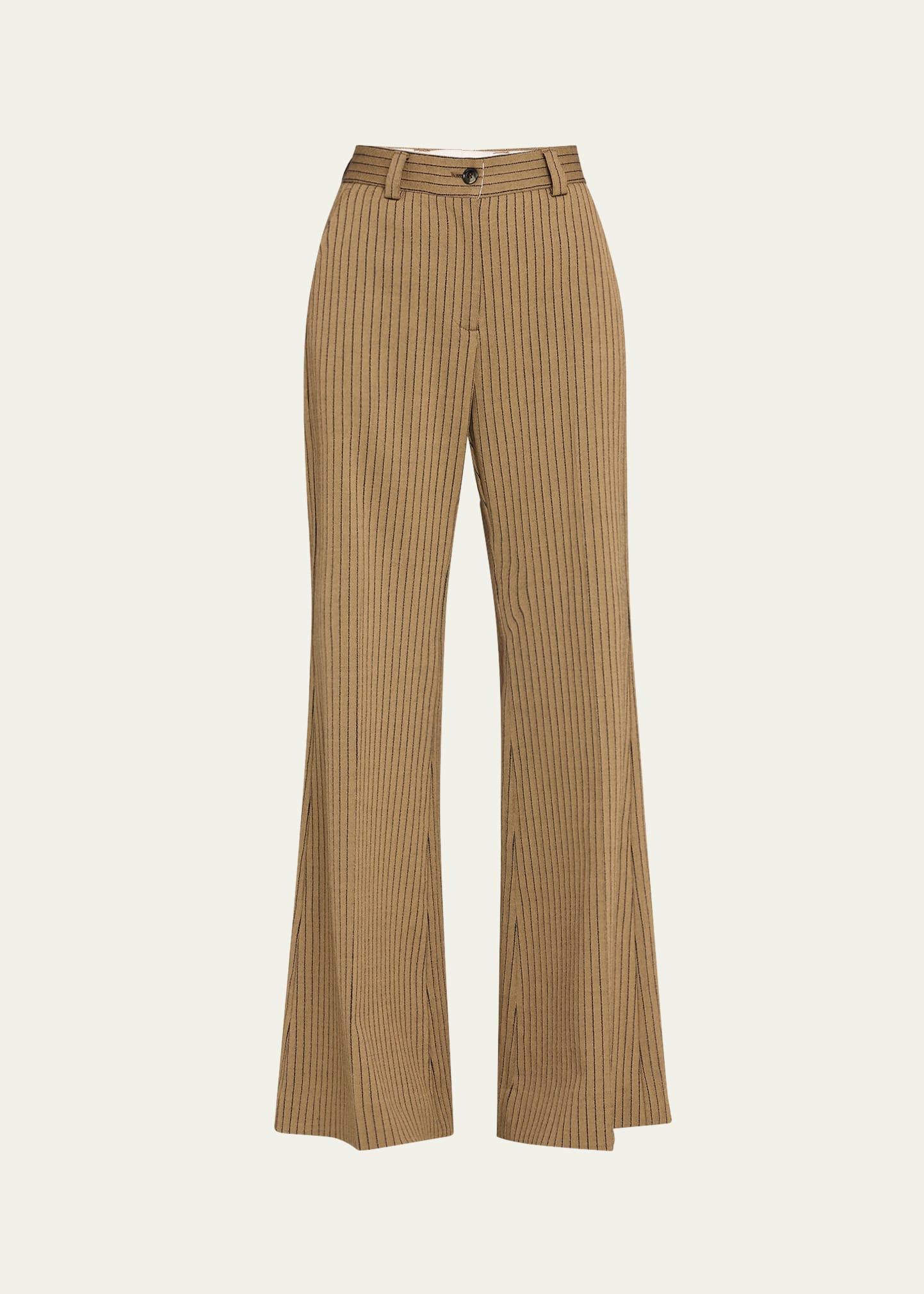 flare pinstripe trousers