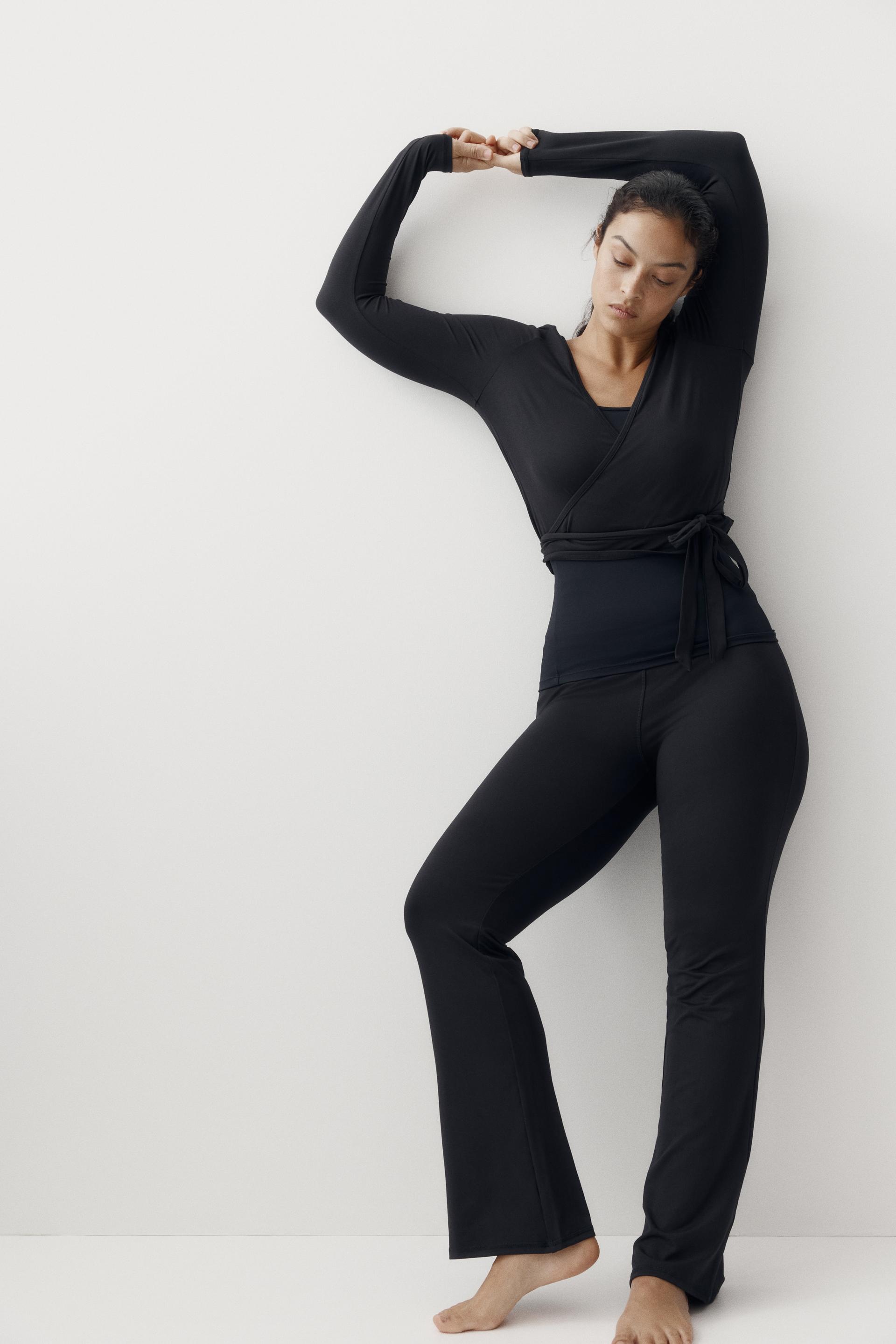 flared brushed jersey pants