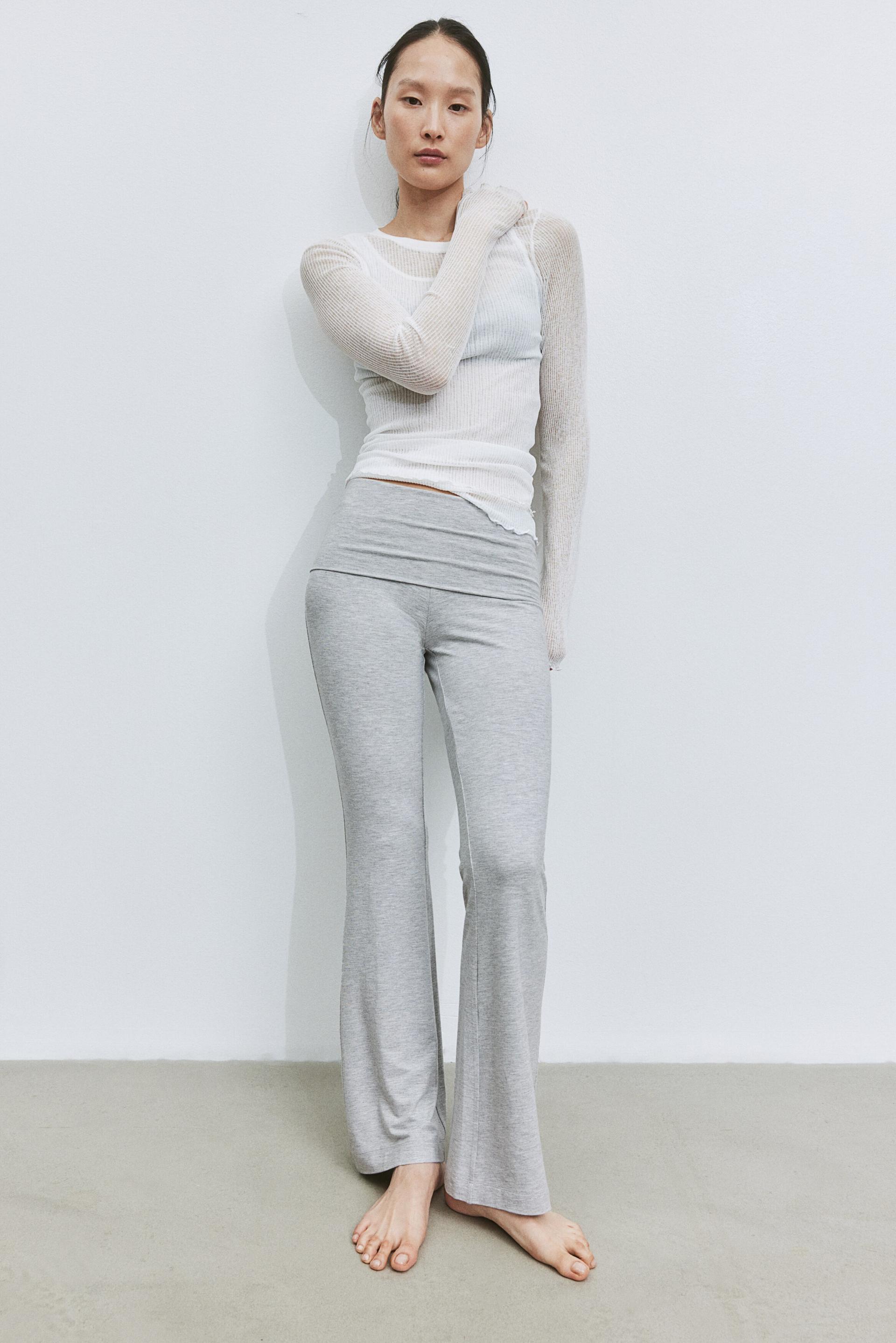 flared jersey pants