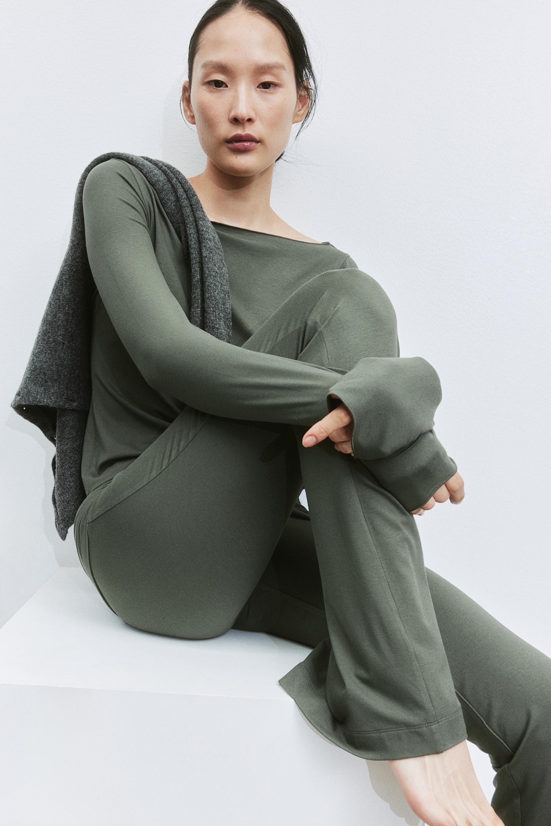 flared jersey pants