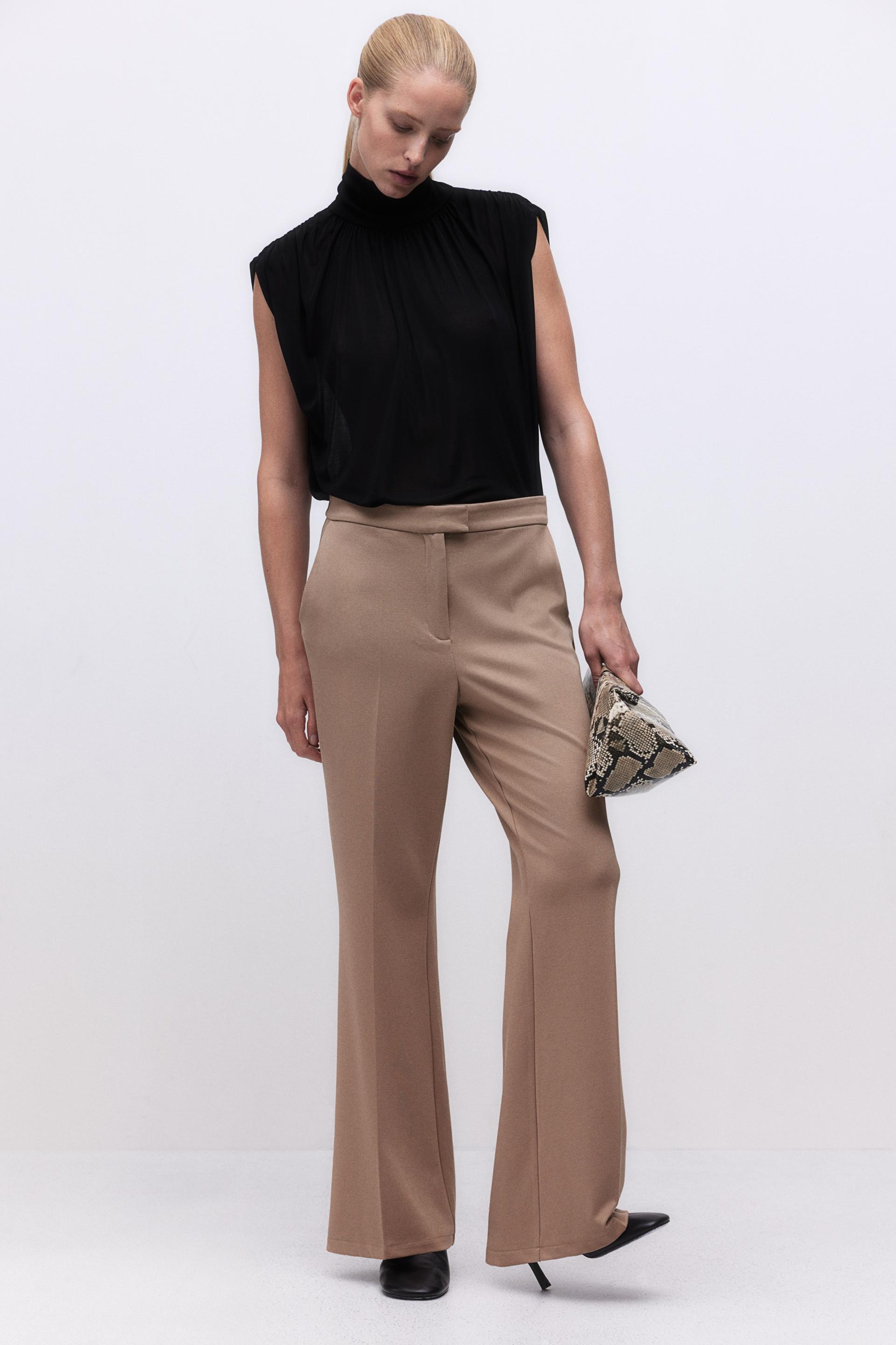 flared jersey pants