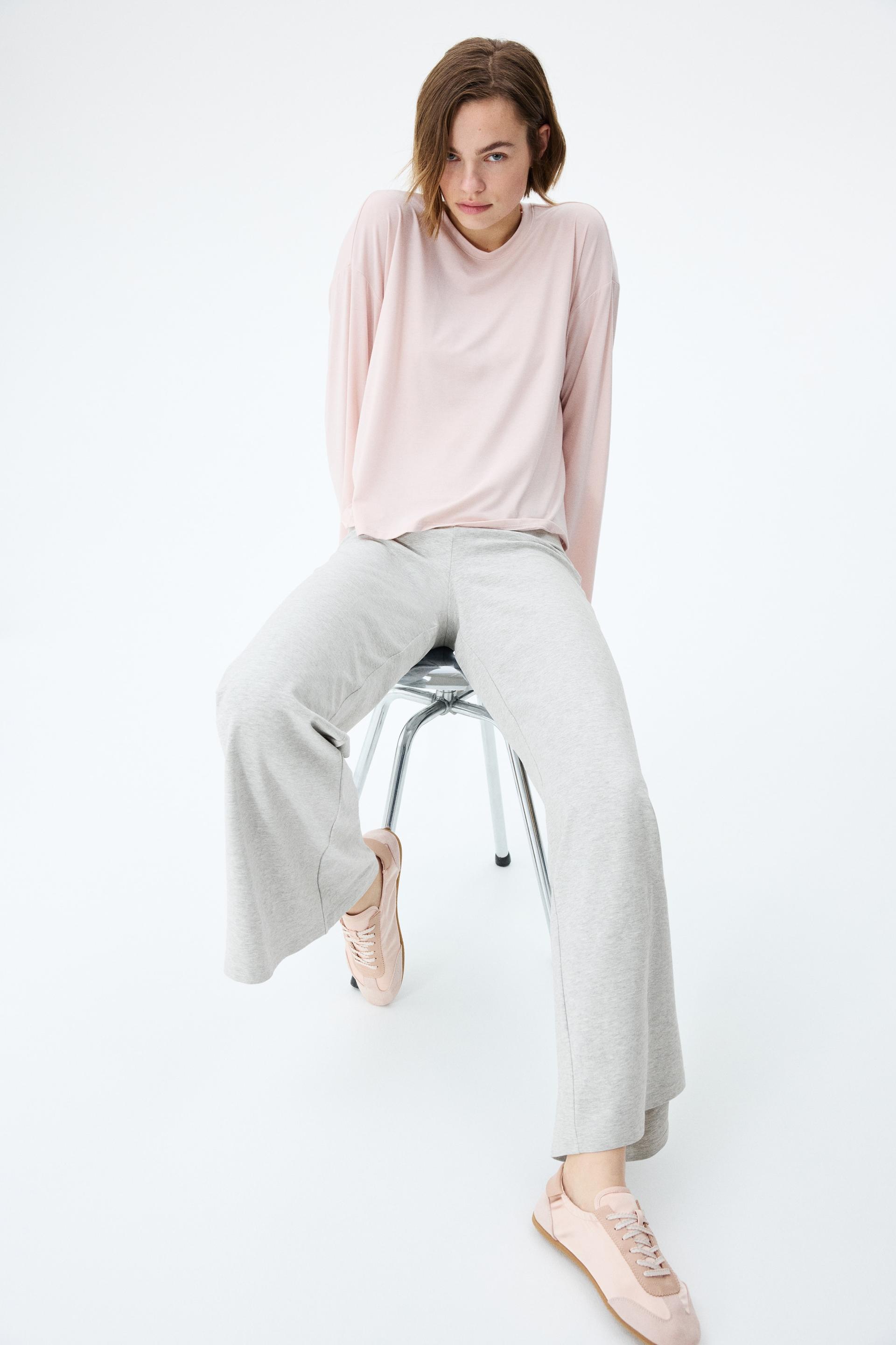 flared jersey pants