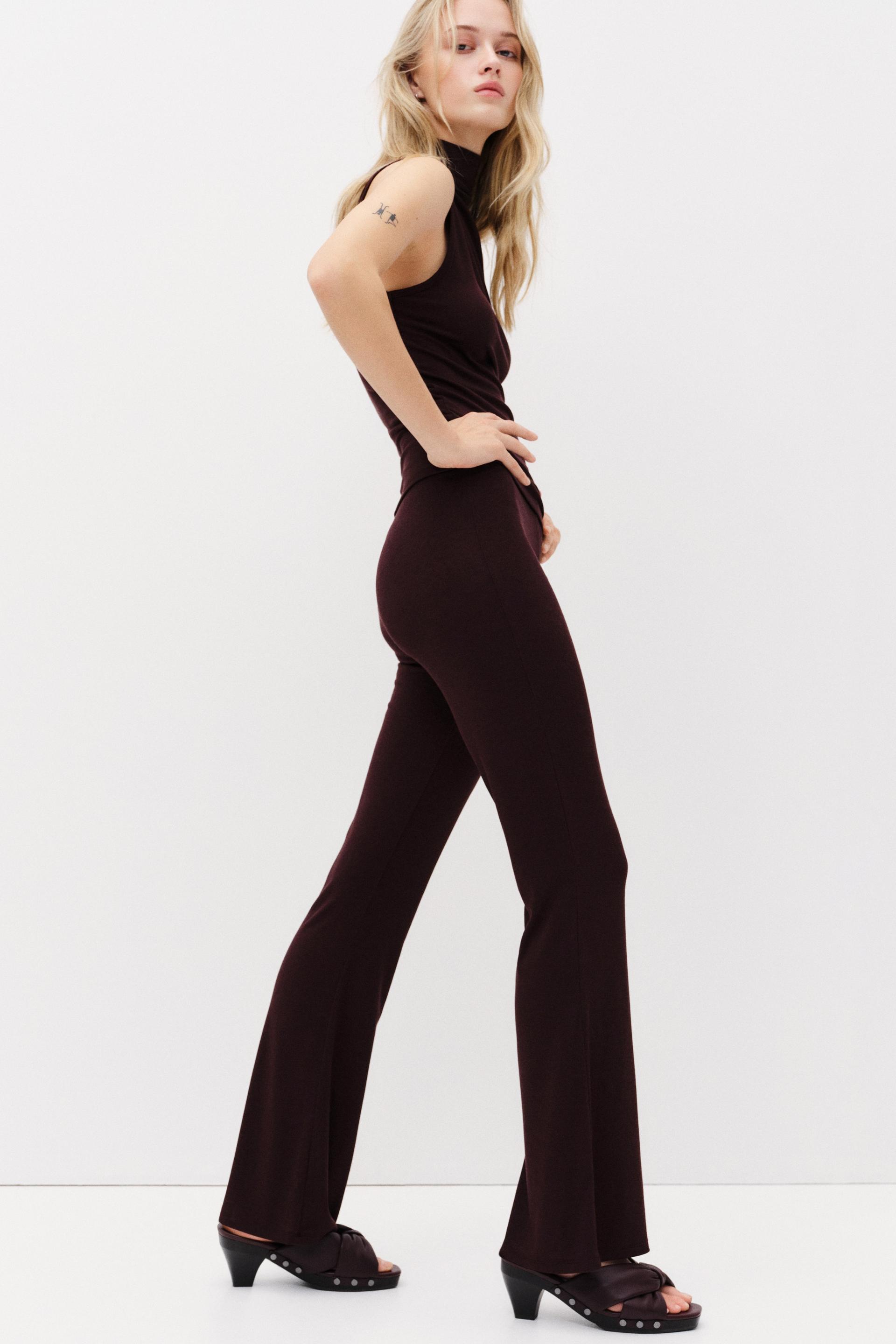 flared jersey pants