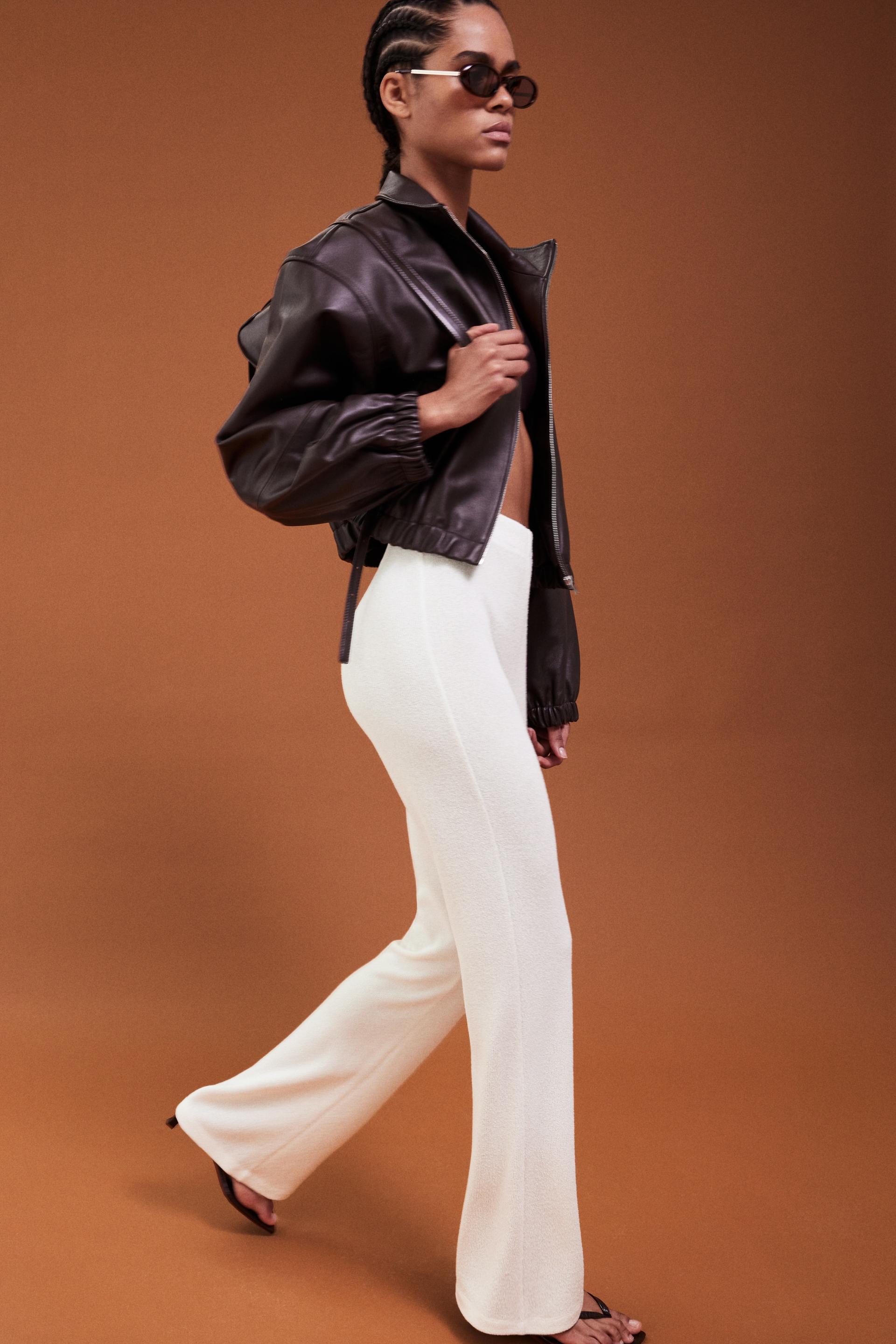 flared knit pants
