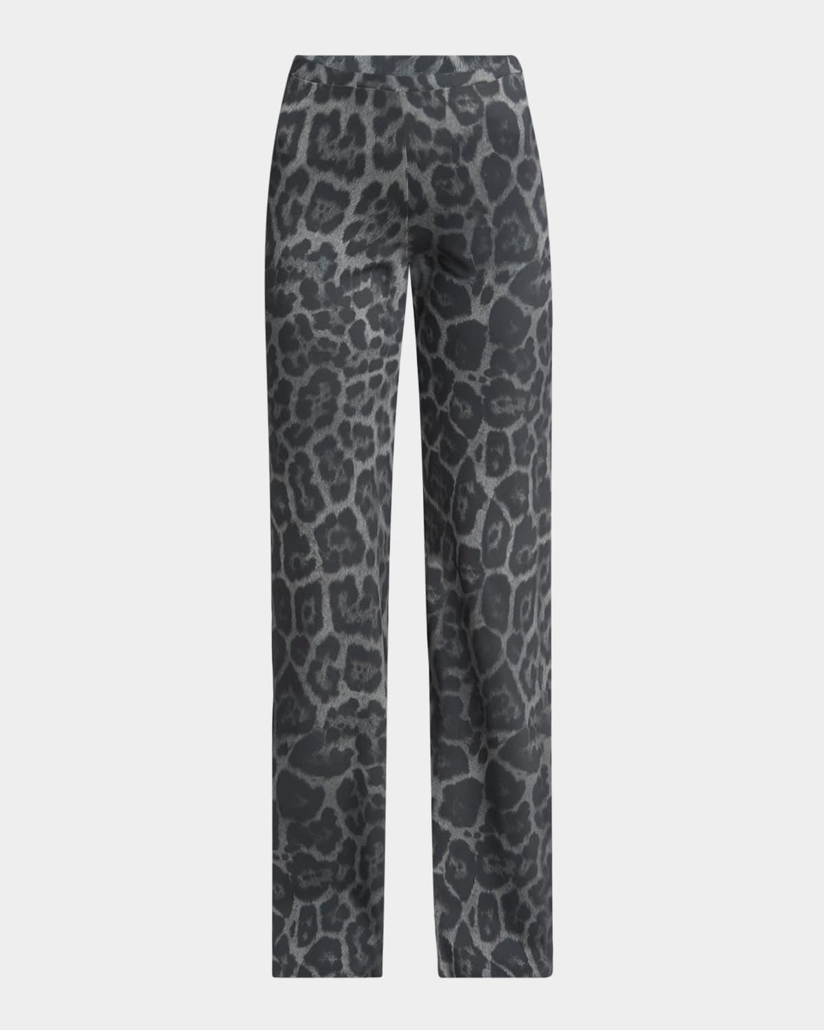 flared leopard print pants
