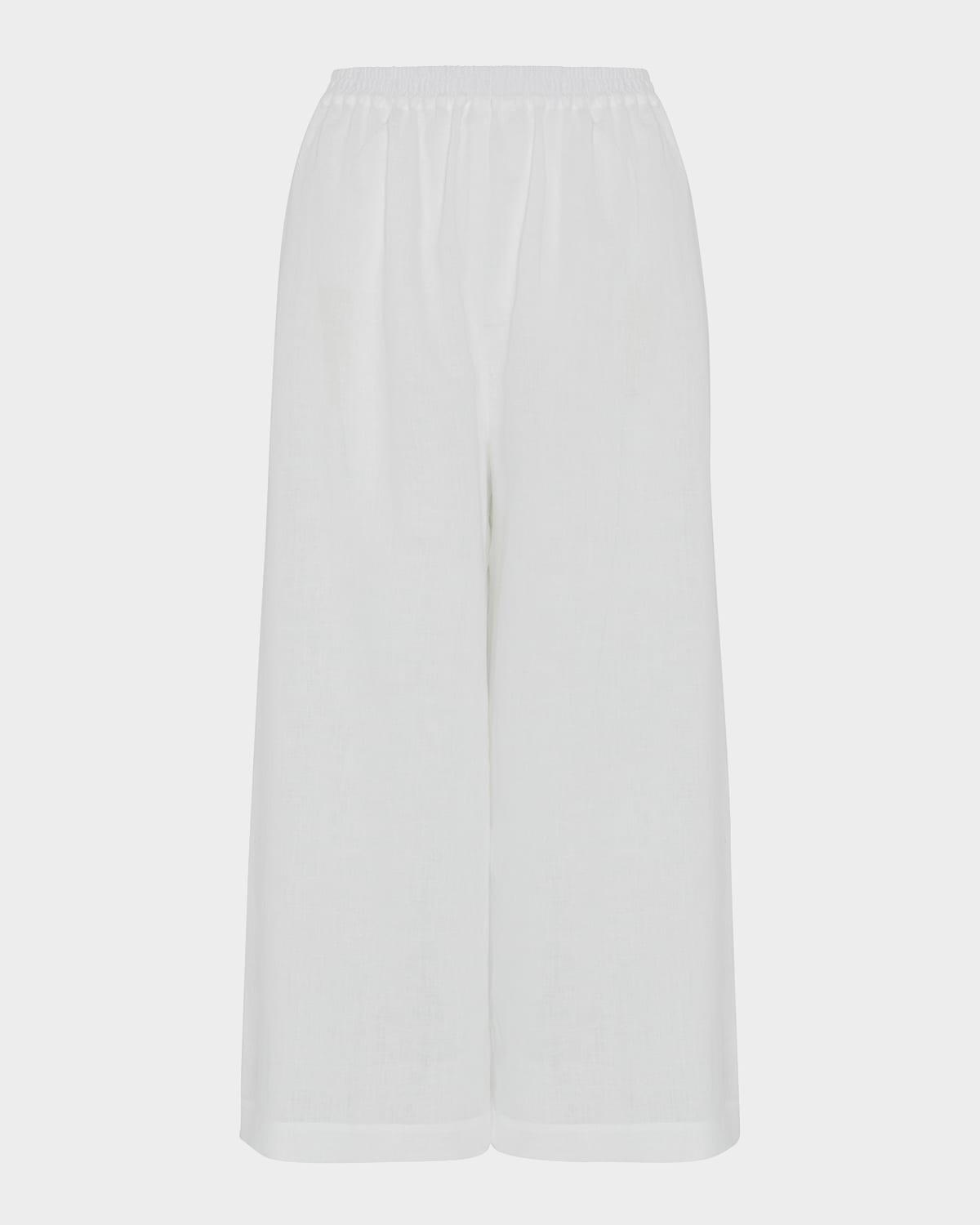 flared linen culottes