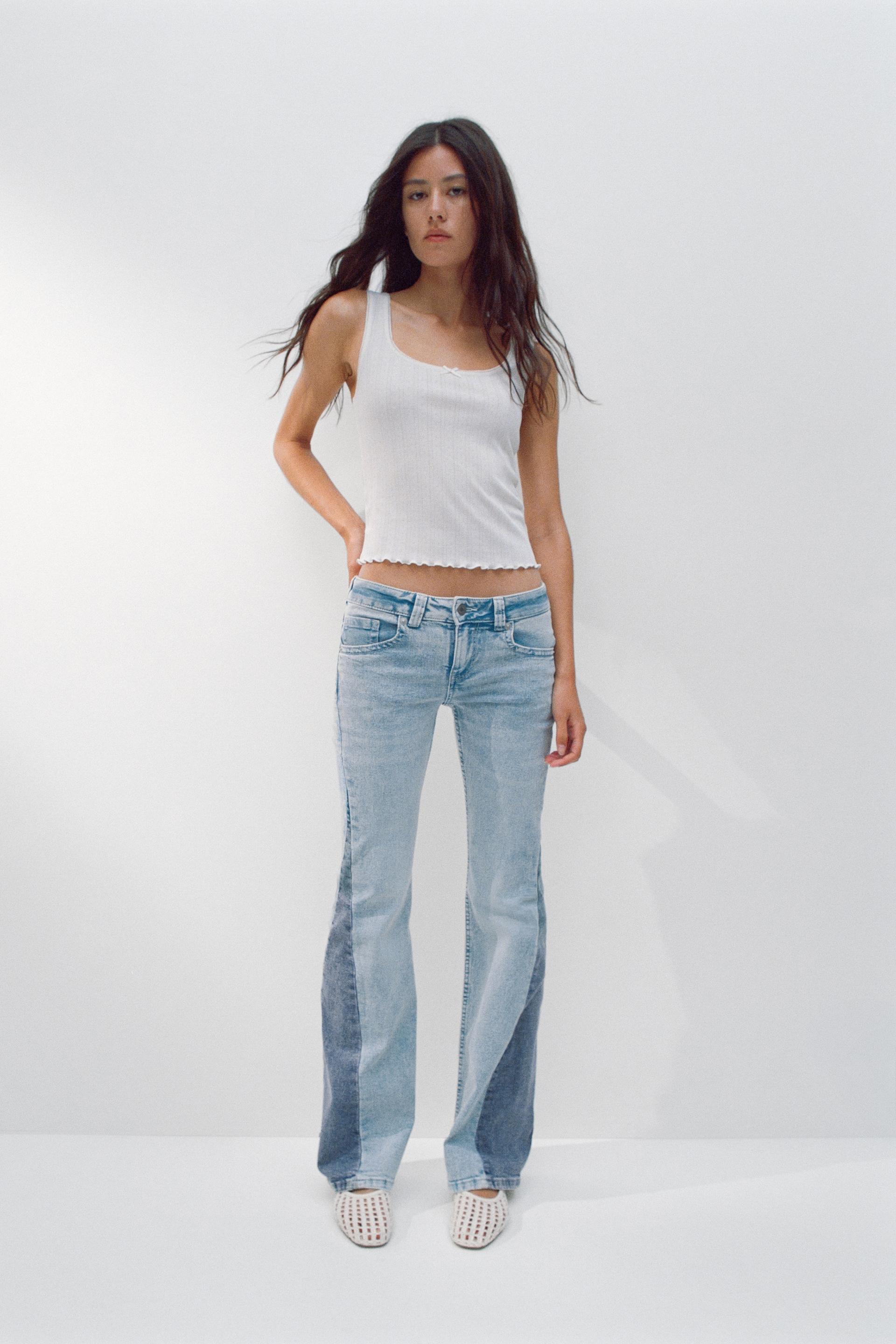 flared low jeans