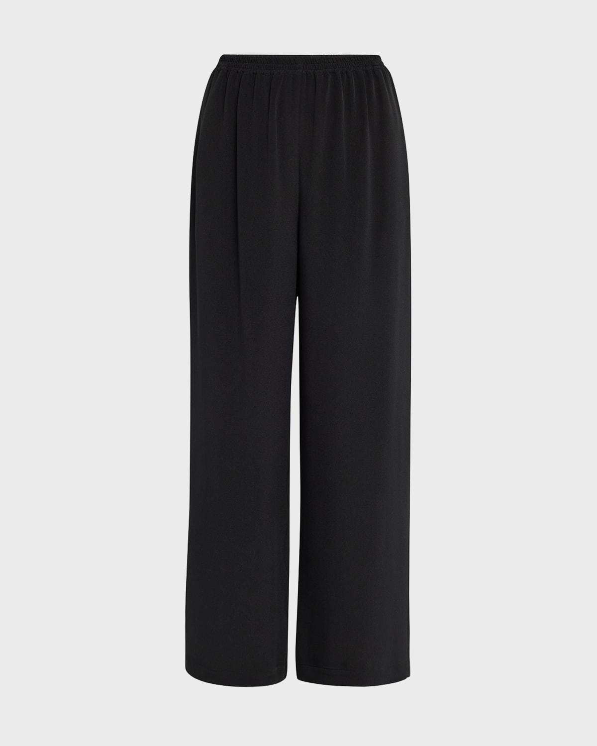 flared midweight crepe trousers