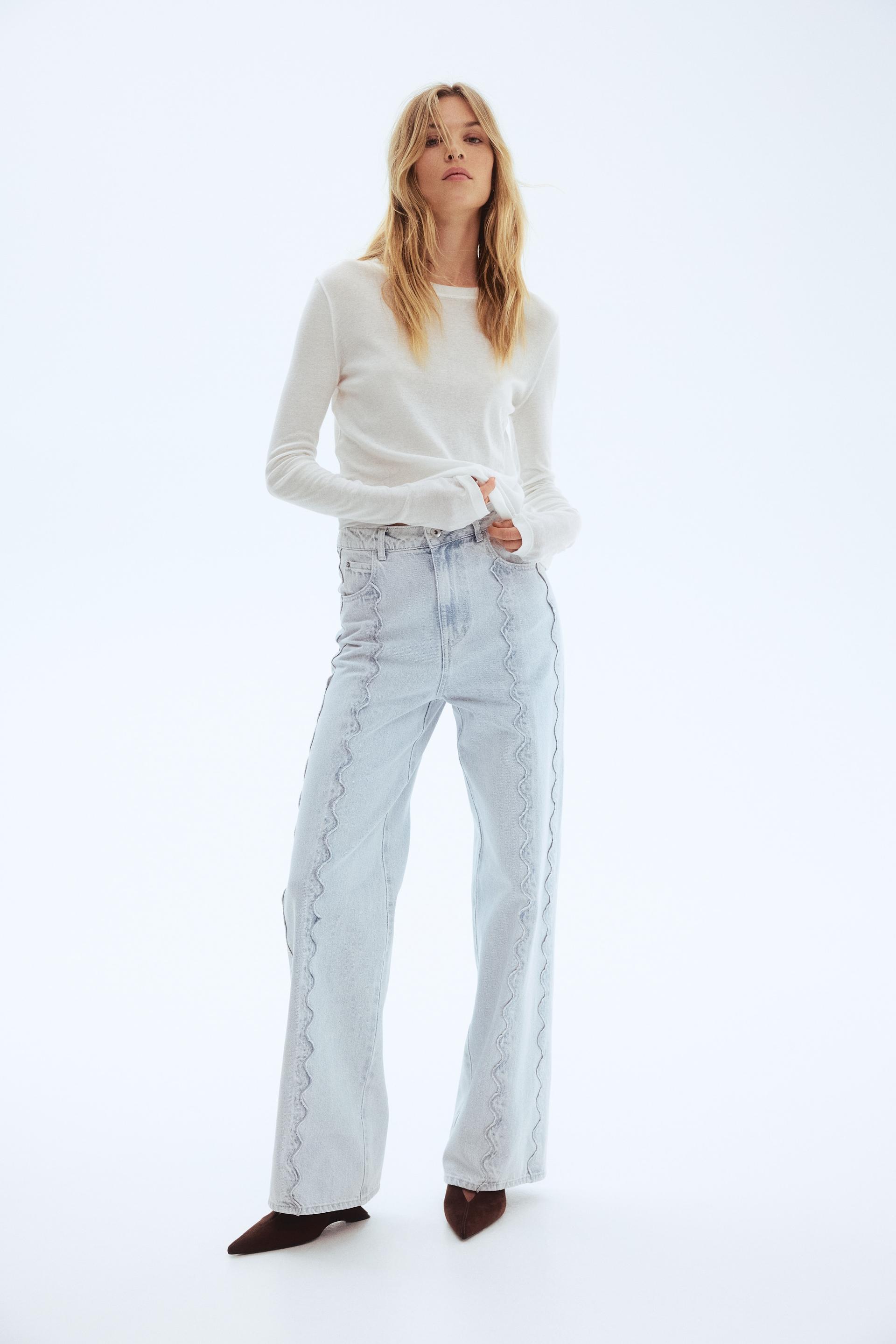 flared regular waist jeans