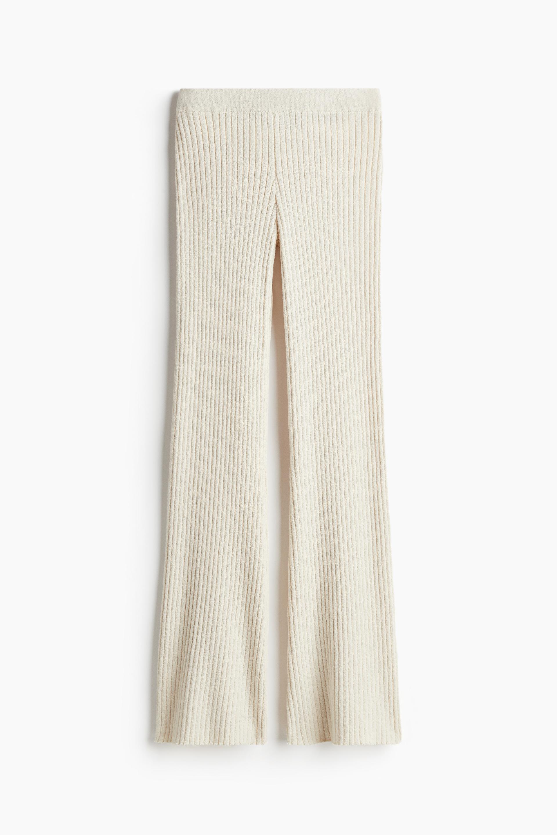 flared rib-knit pants