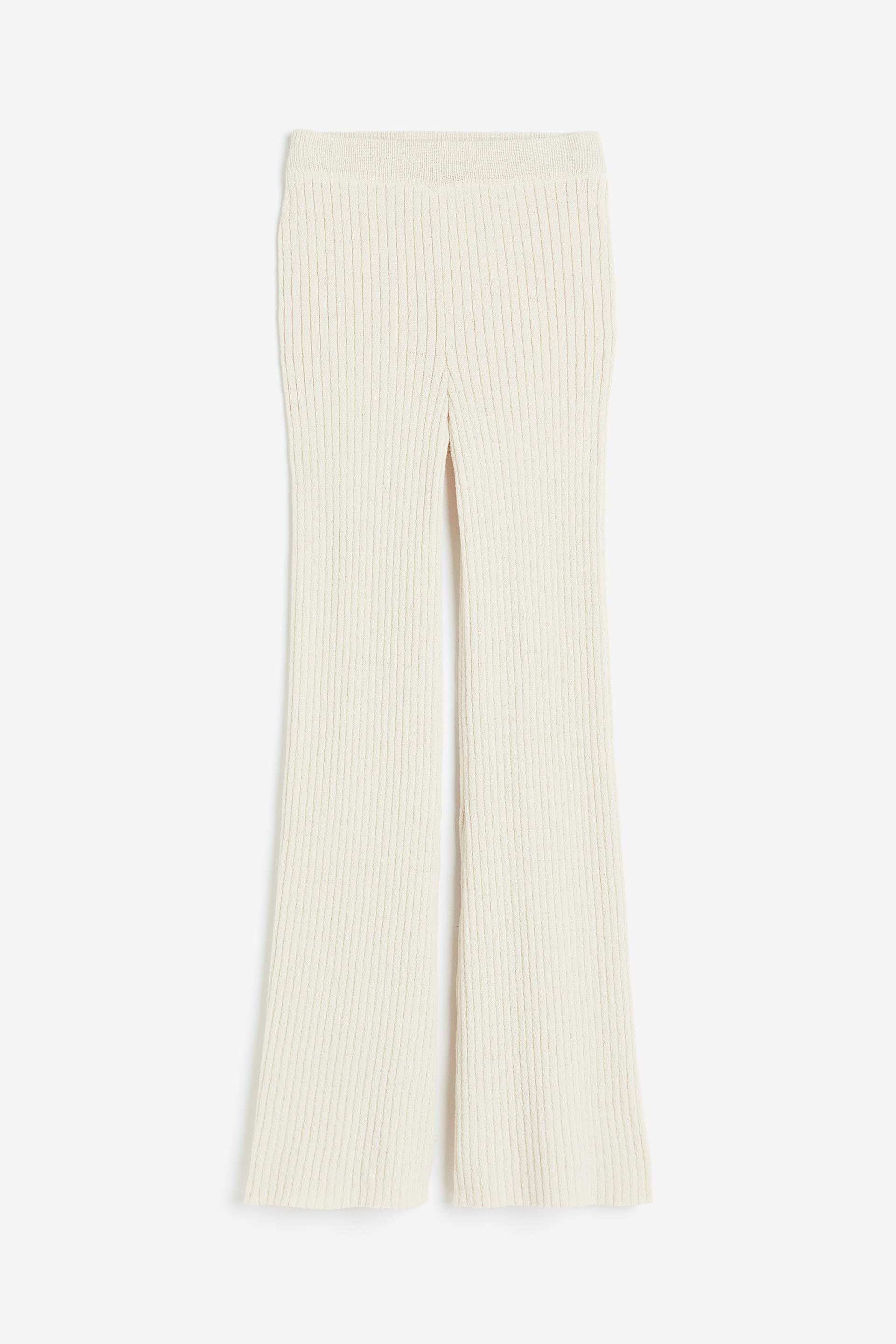 flared rib-knit pants