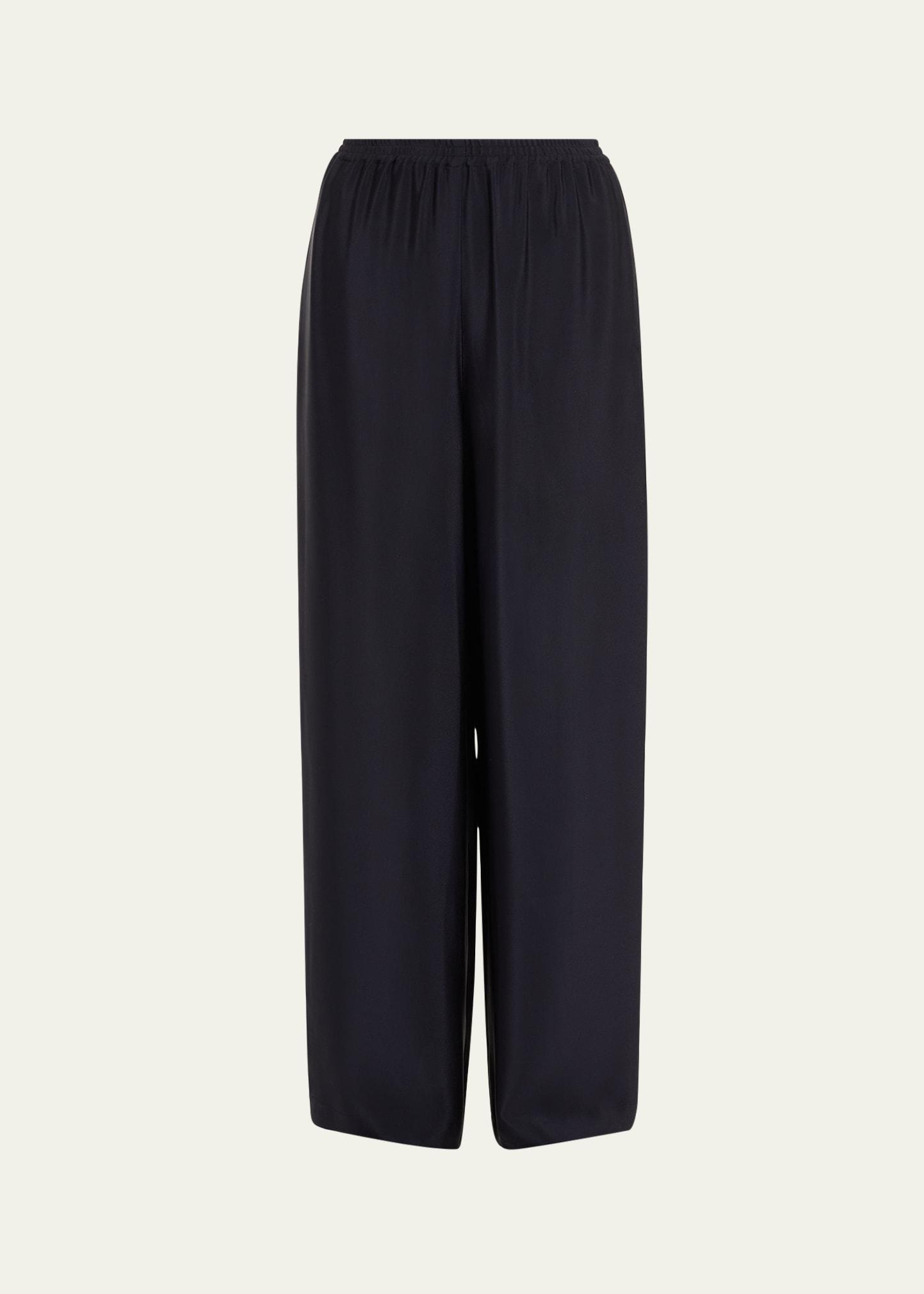 flared silk trousers