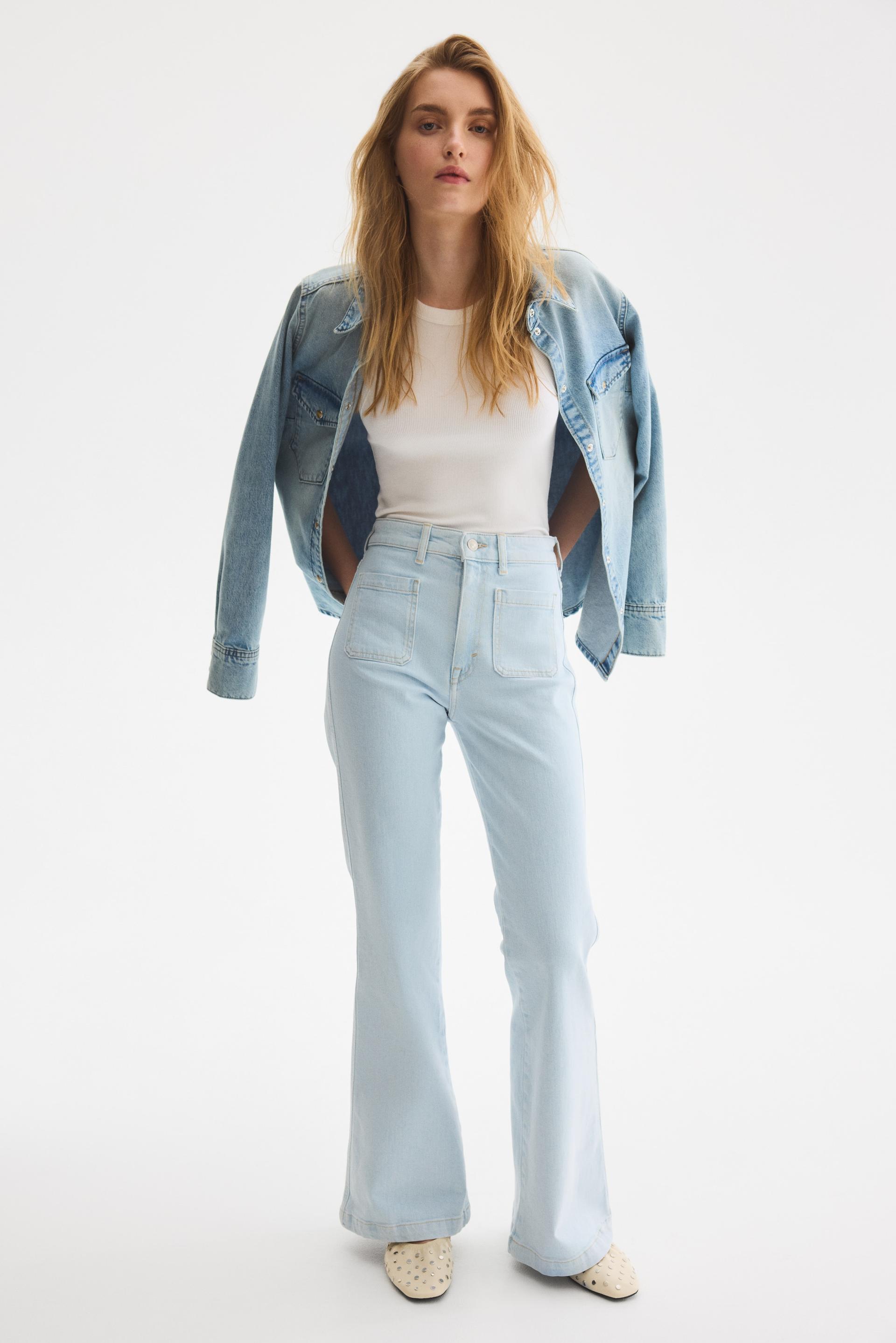 flared ultra high jeans