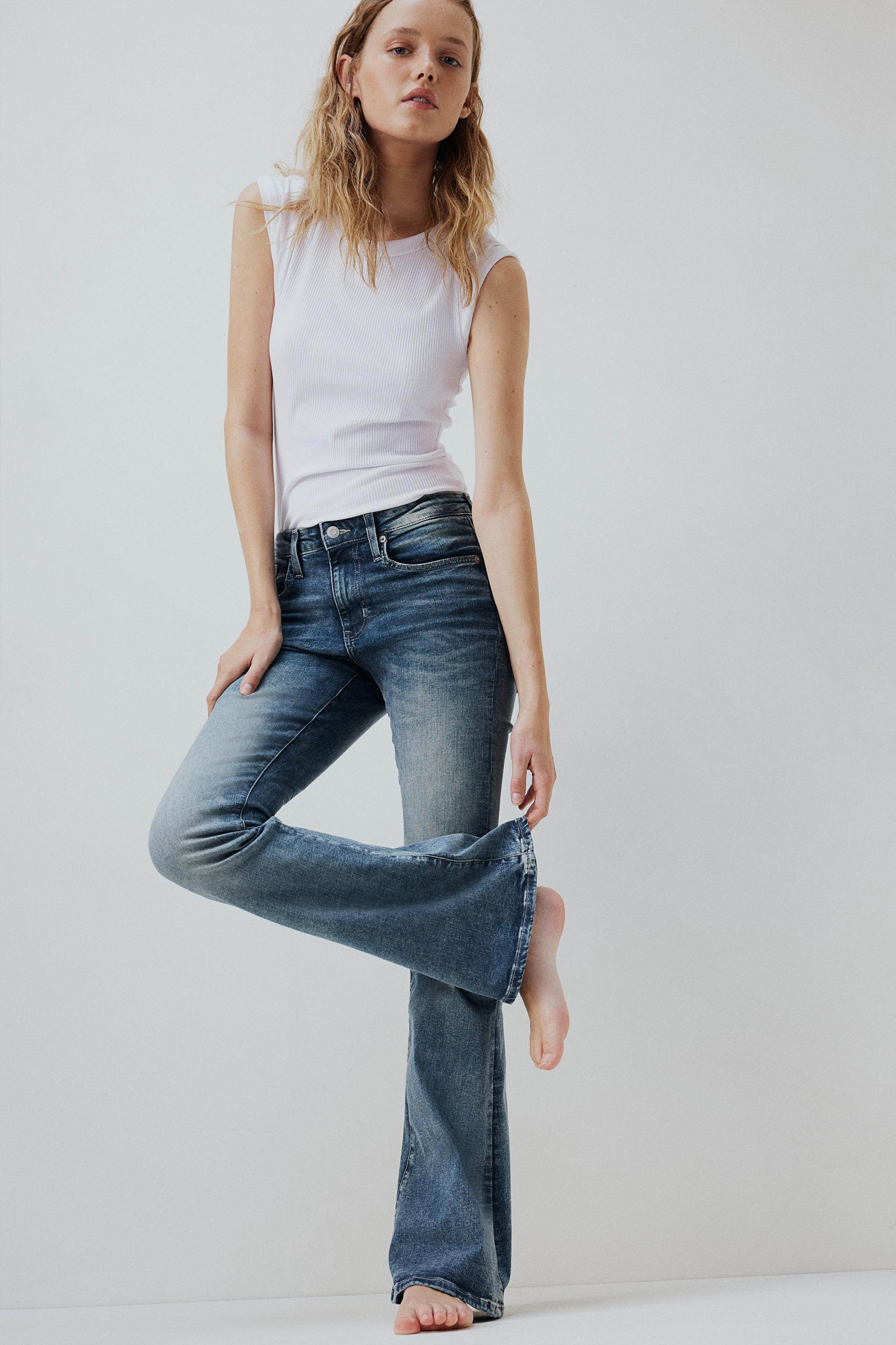 flared ultra high jeans
