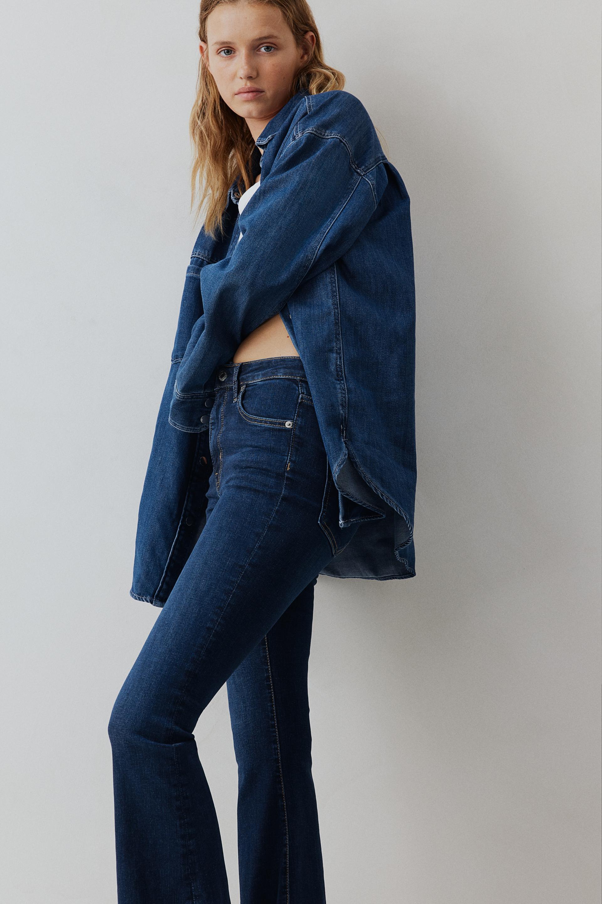 flared ultra high jeans