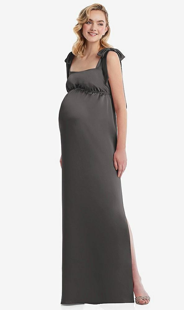 flat tie-shoulder empire waist maternity dress
