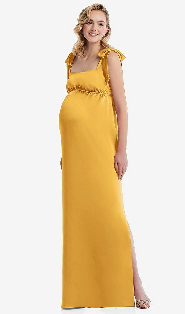 flat tie-shoulder empire waist maternity dress
