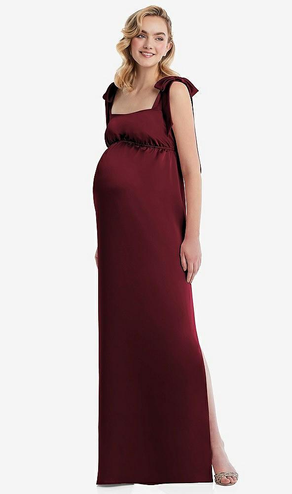 flat tie-shoulder empire waist maternity dress